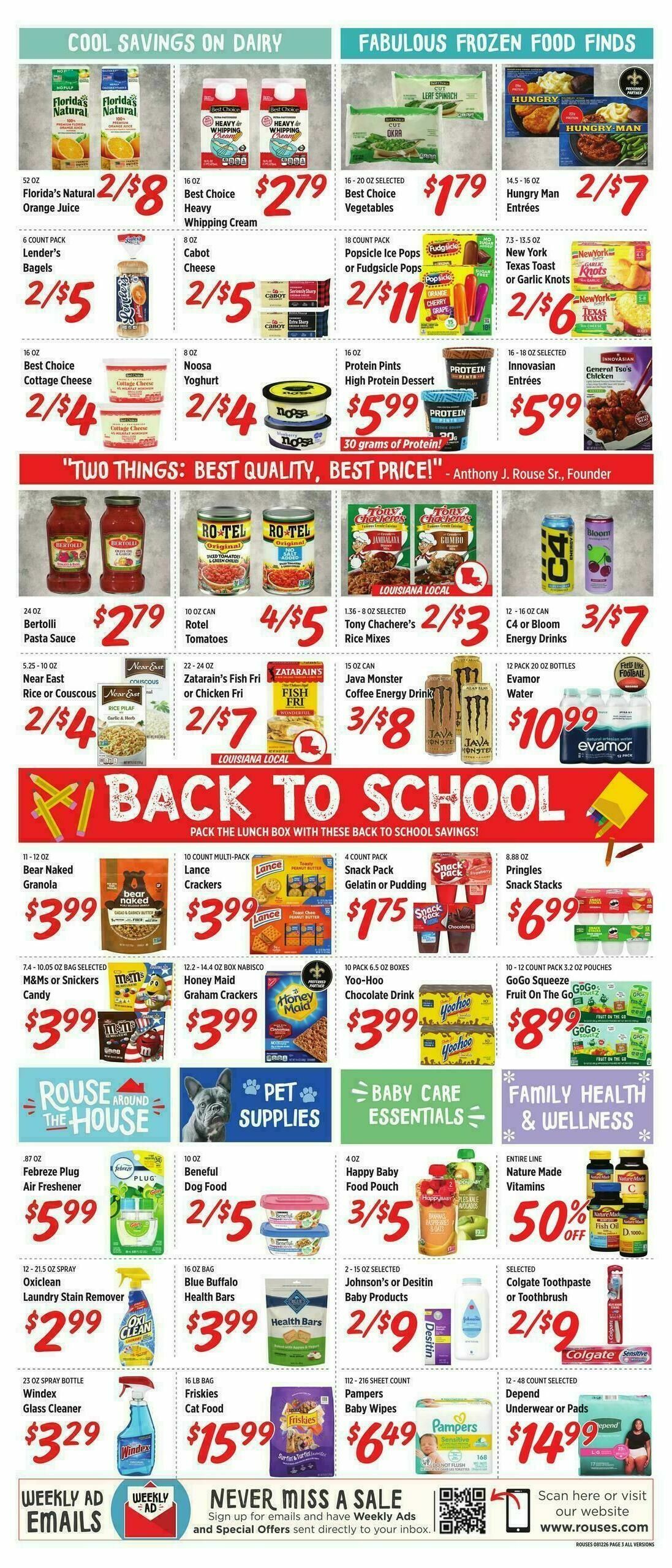 Rouses Markets Weekly Ad from August 12
