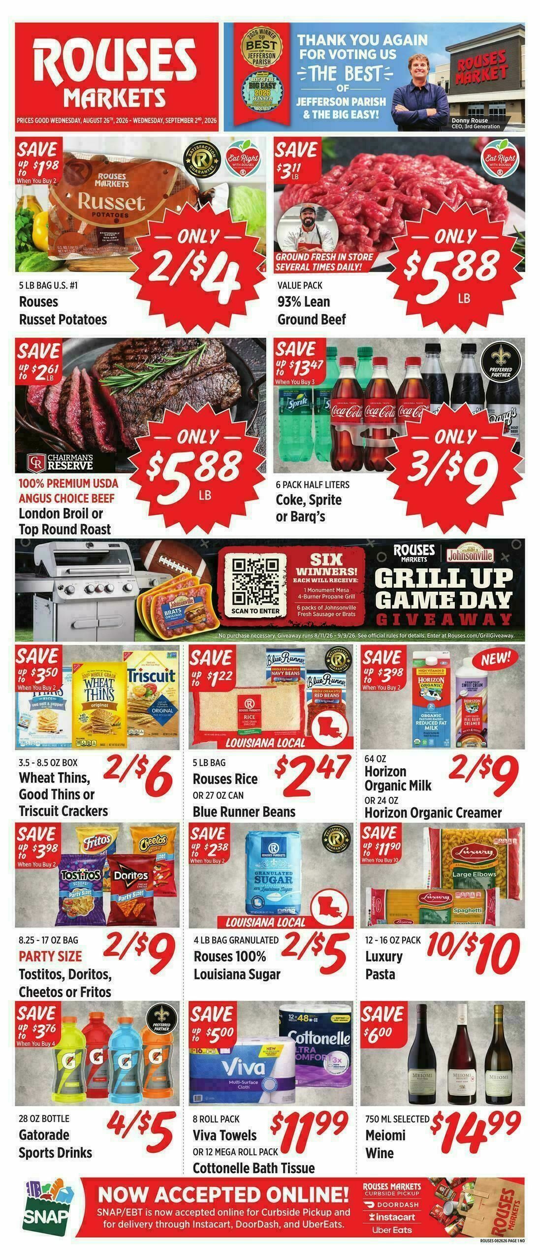Rouses Markets Weekly Ad from August 26