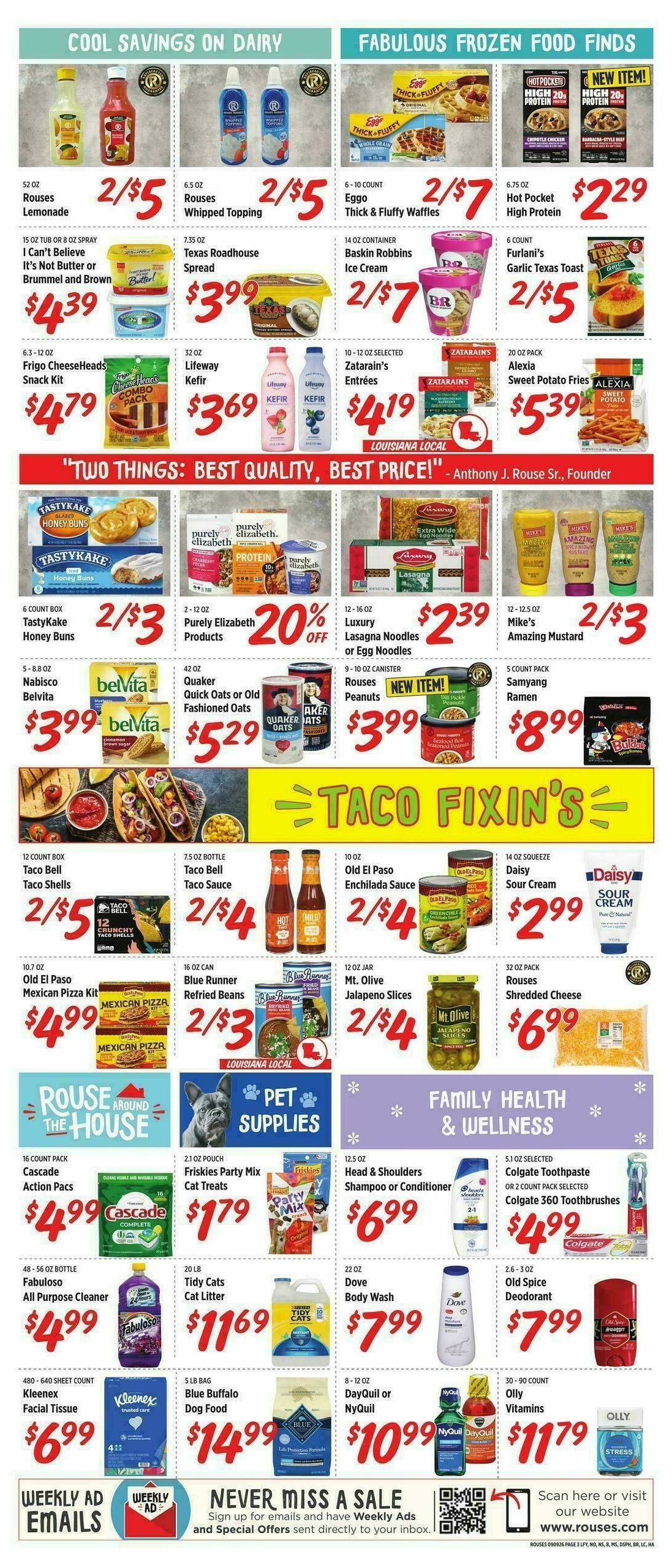 Rouses Markets Weekly Ad from September 9