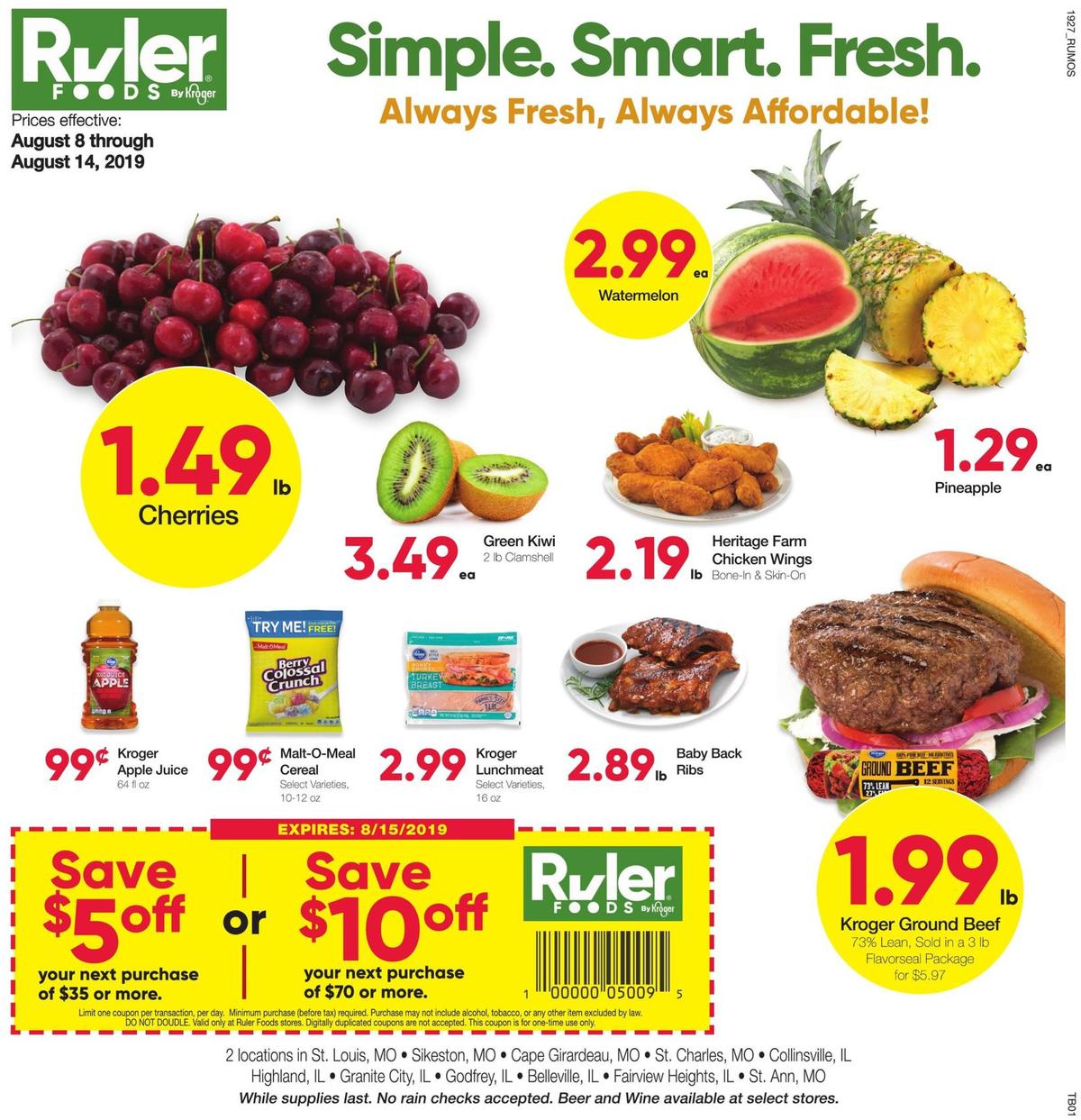 Ruler Foods Weekly Ad from August 8