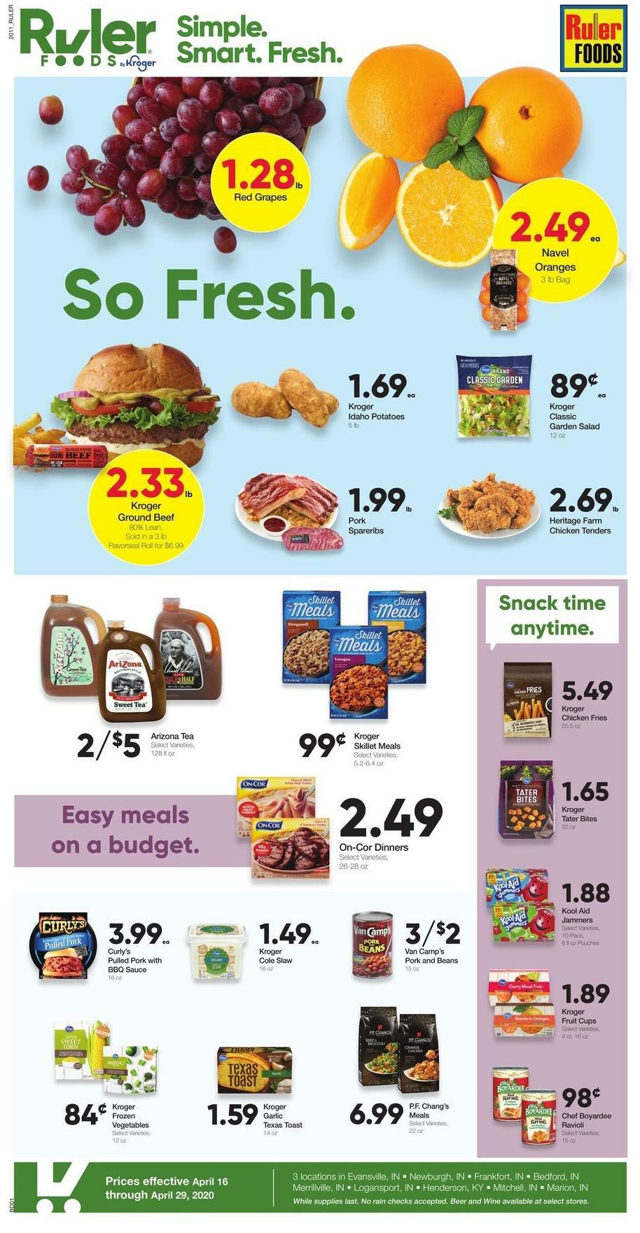 Ruler Foods Weekly Ad from April 16