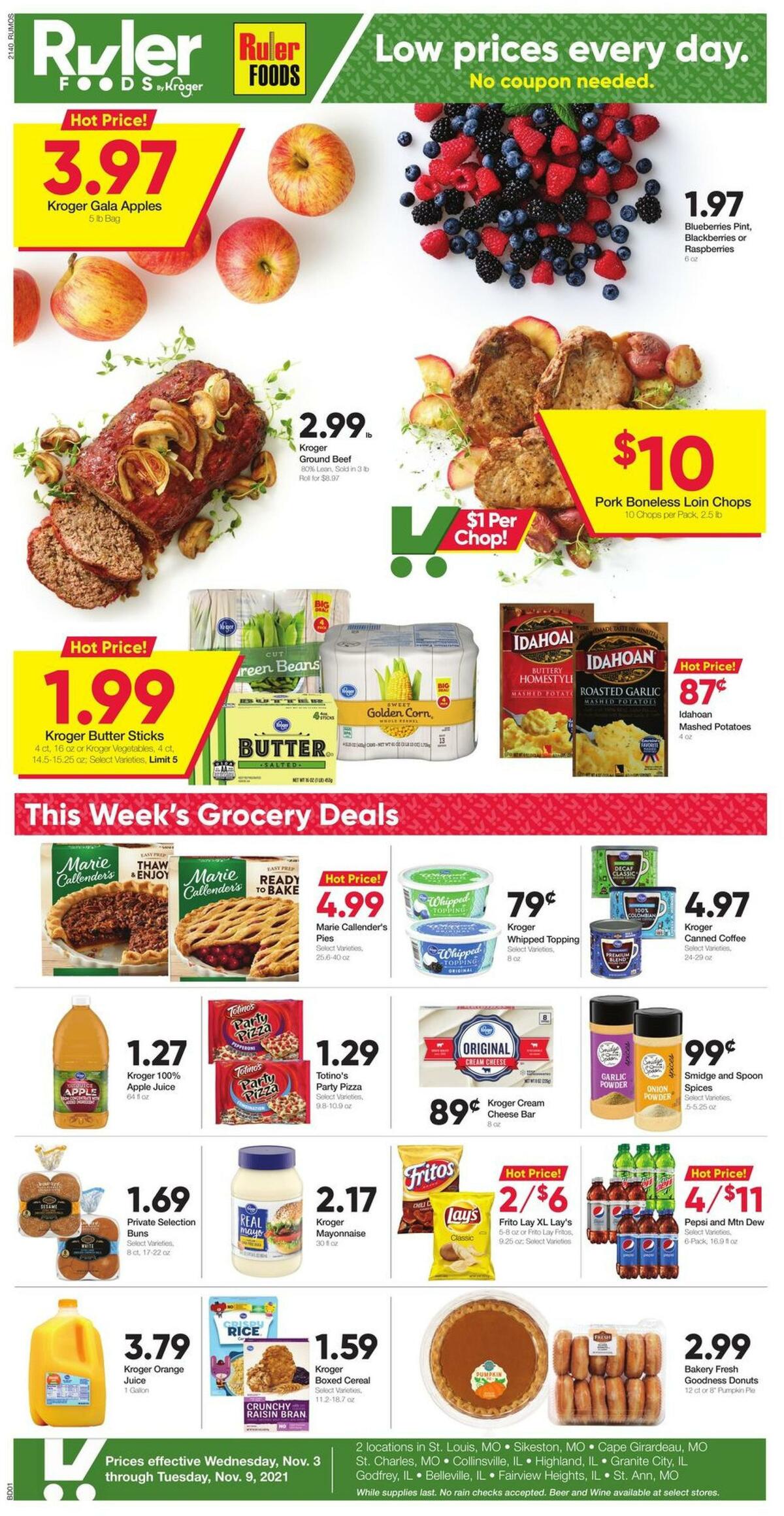 Ruler Foods Weekly Ad from November 3
