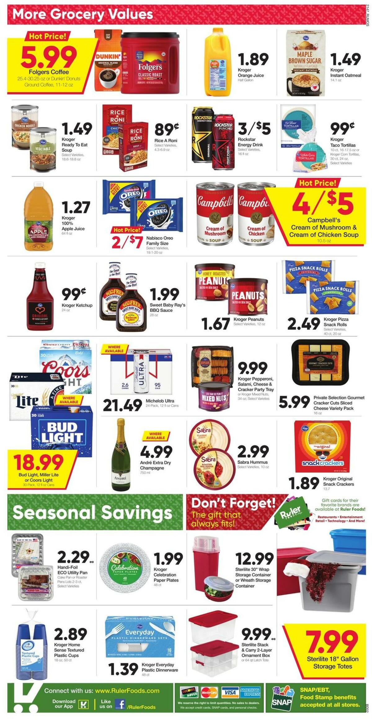 Ruler Foods Weekly Ad from December 22