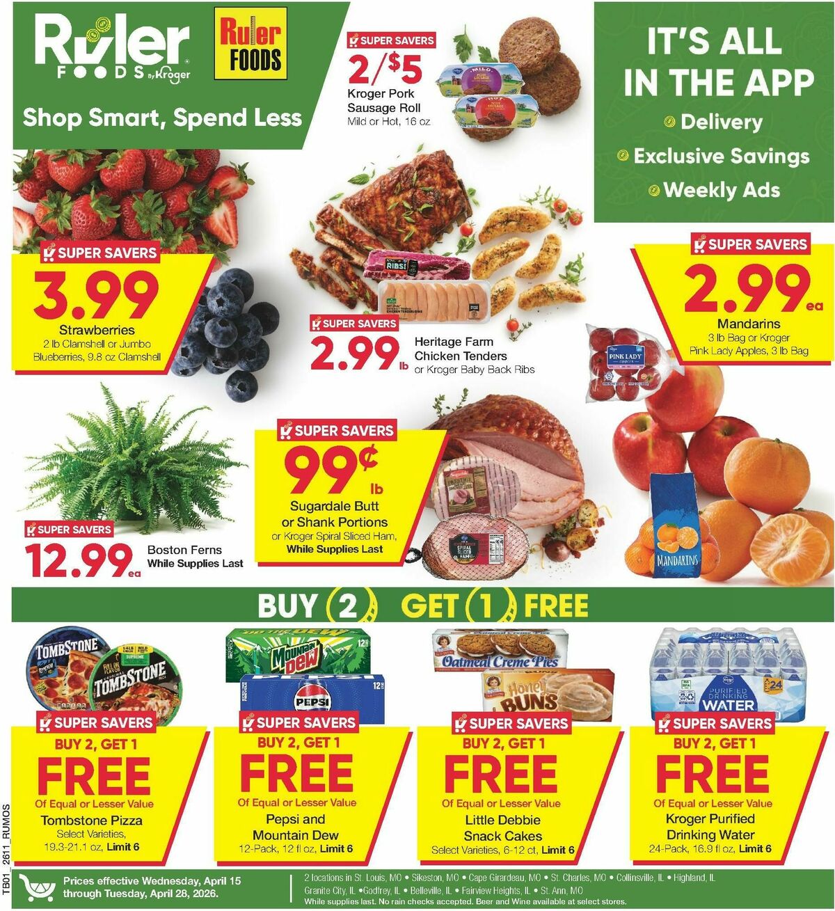 Ruler Foods Weekly Ad from April 15