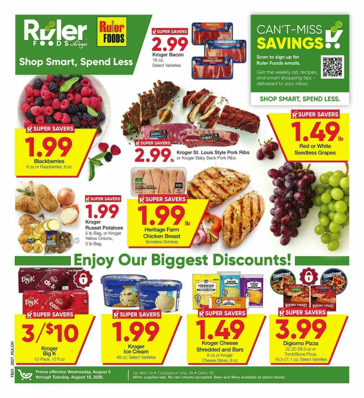 Ruler Foods Weekly Ad from August 5