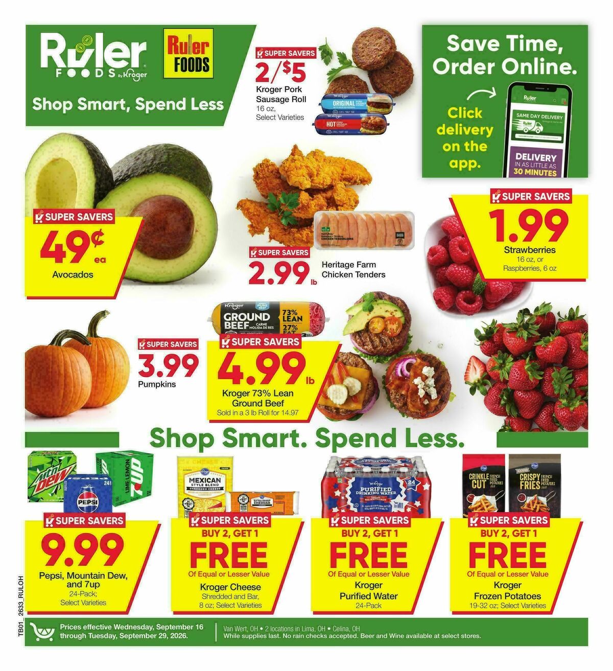 Ruler Foods Weekly Ad from September 16