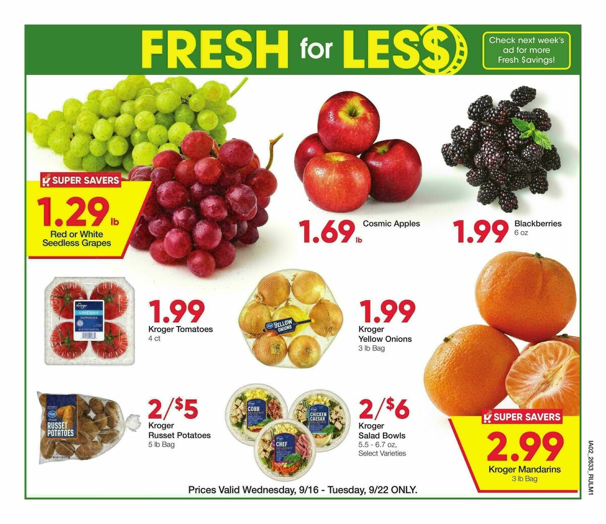Ruler Foods Weekly Ad from September 16