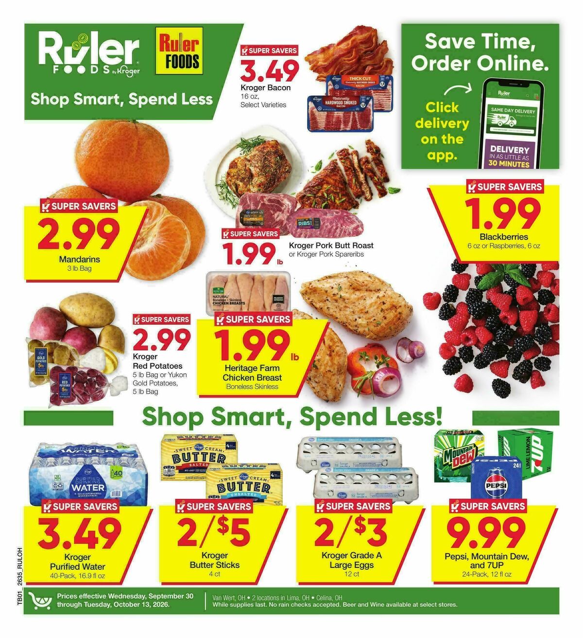 Ruler Foods Weekly Ad from September 30