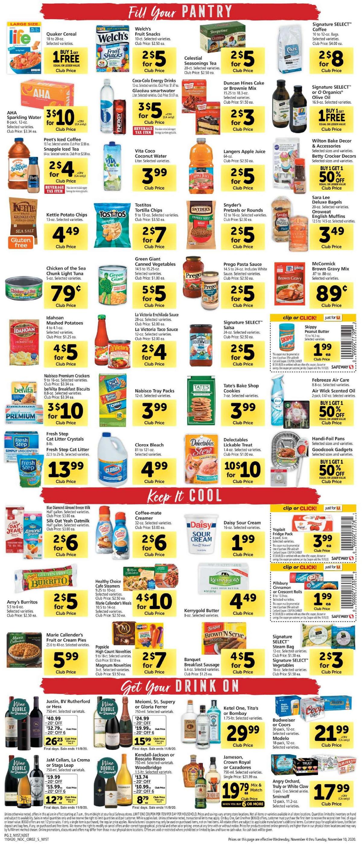 Safeway Weekly Ad from November 4