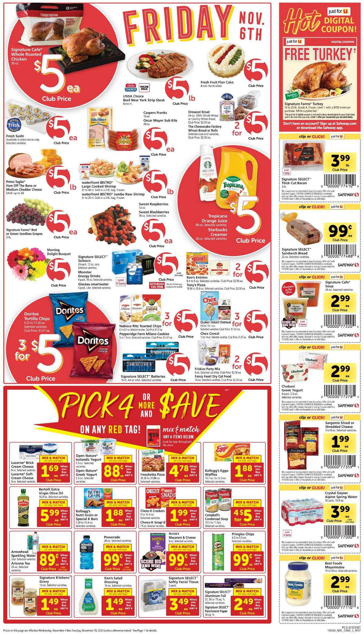 Safeway Weekly Ad from November 4