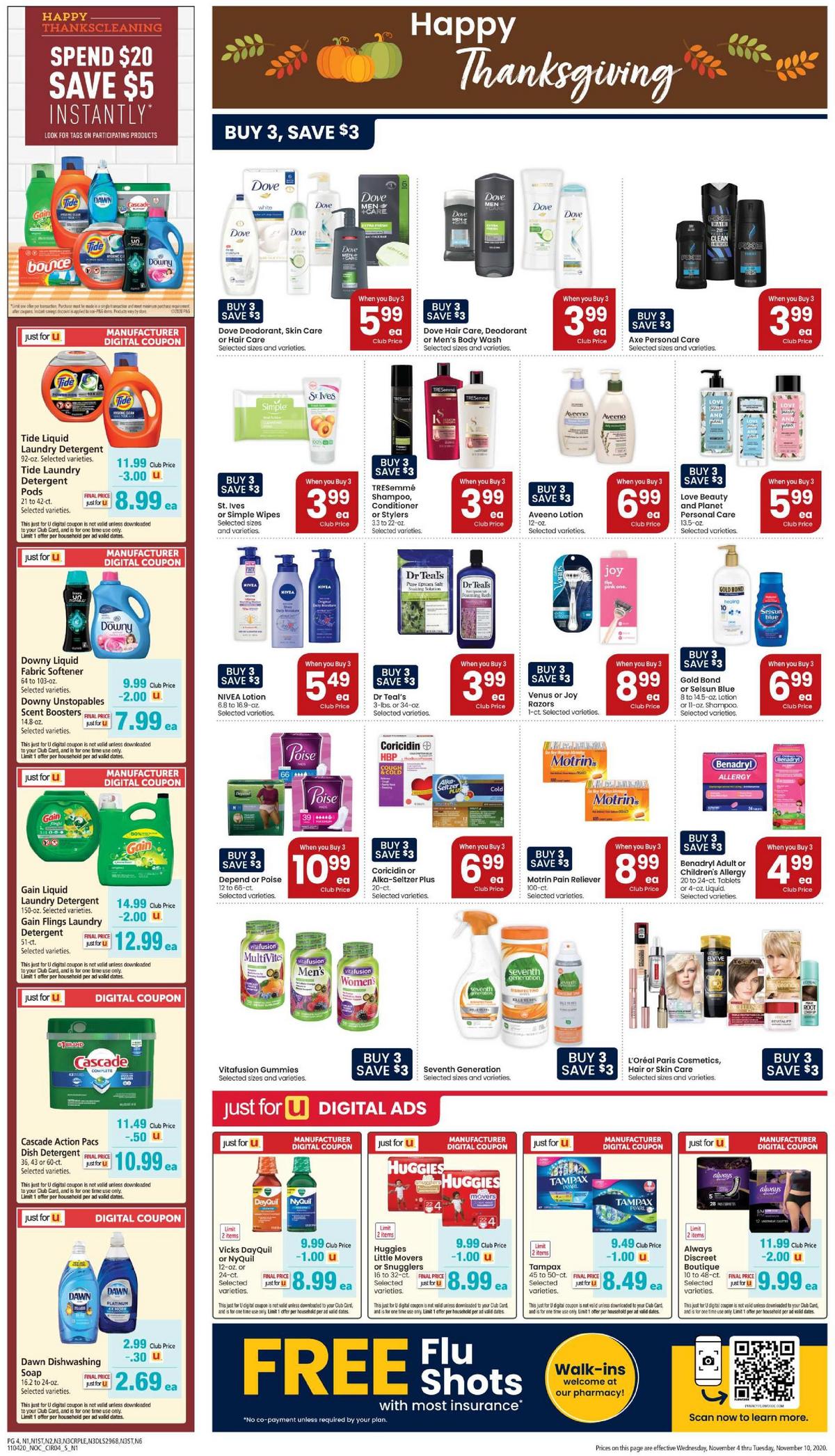 Safeway Weekly Ad from November 4