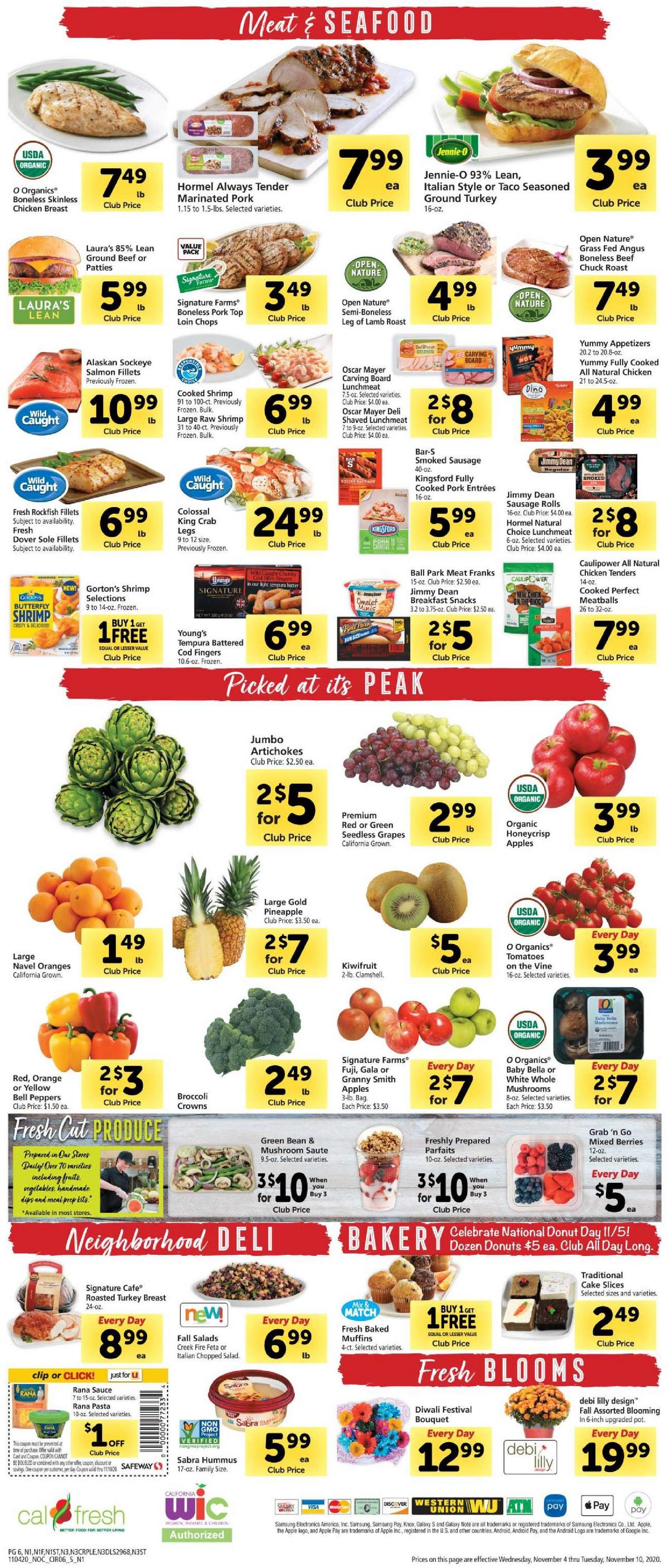 Safeway Weekly Ad from November 4