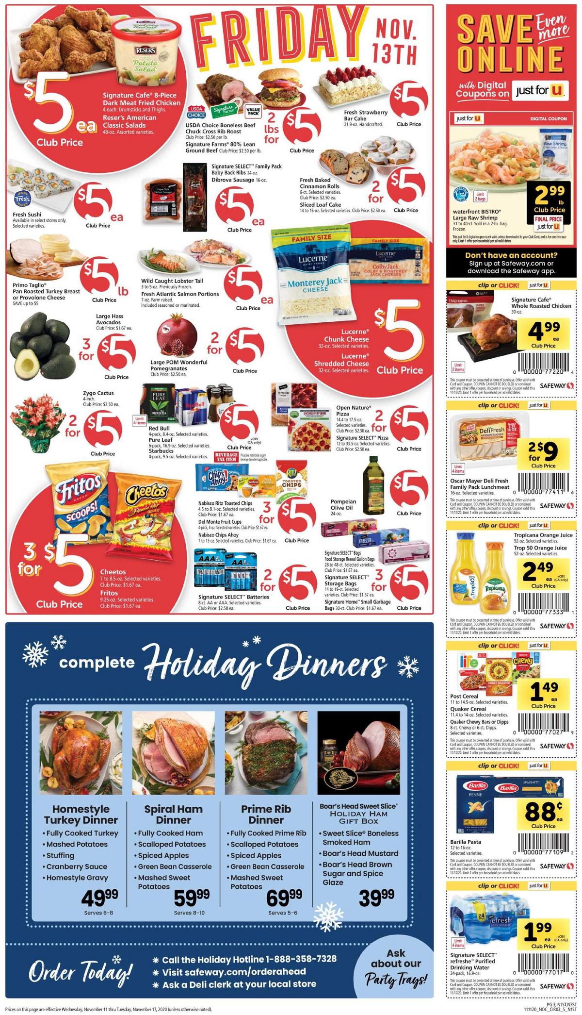 Safeway Weekly Ad from November 11