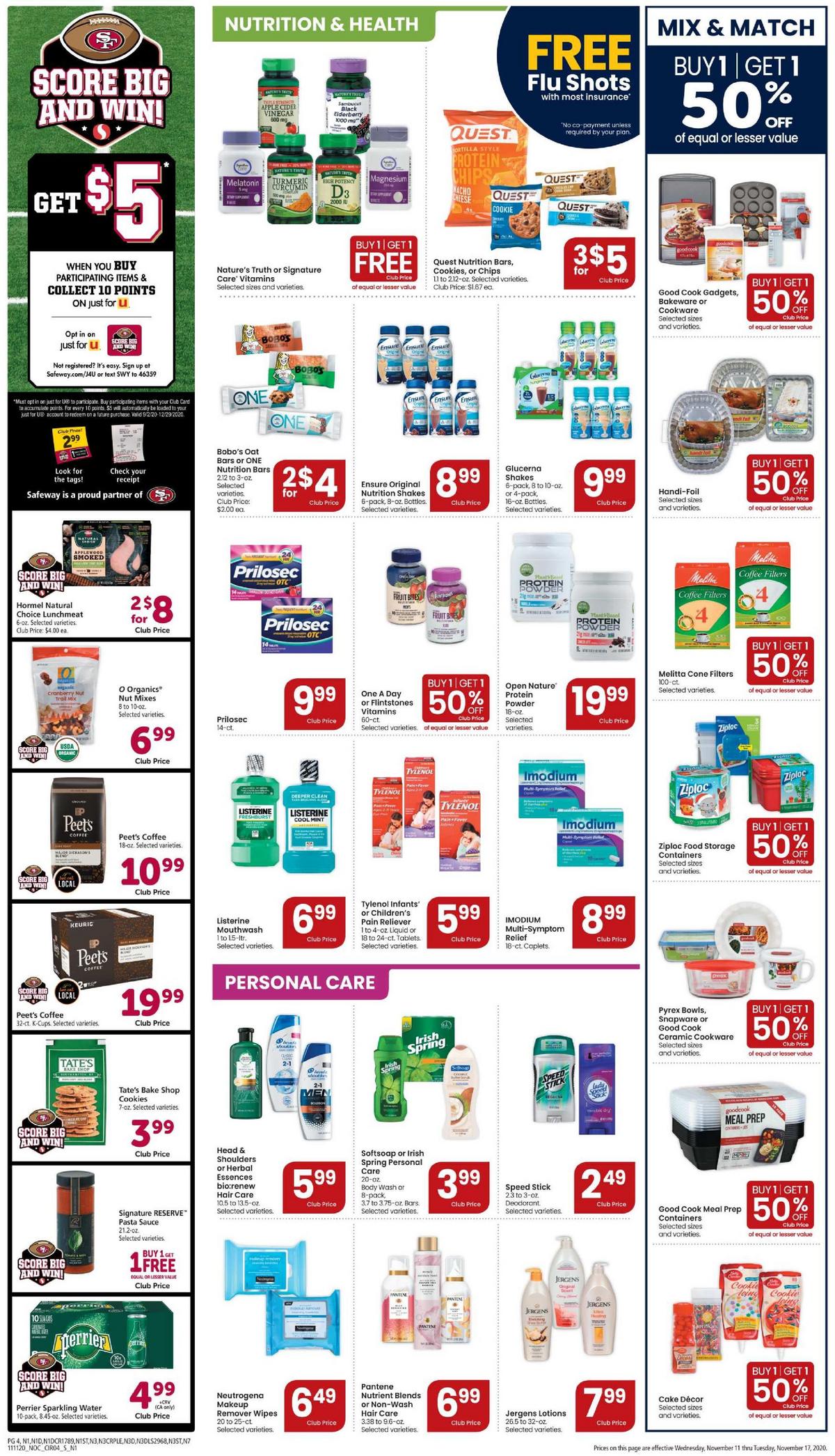 Safeway Weekly Ad from November 11