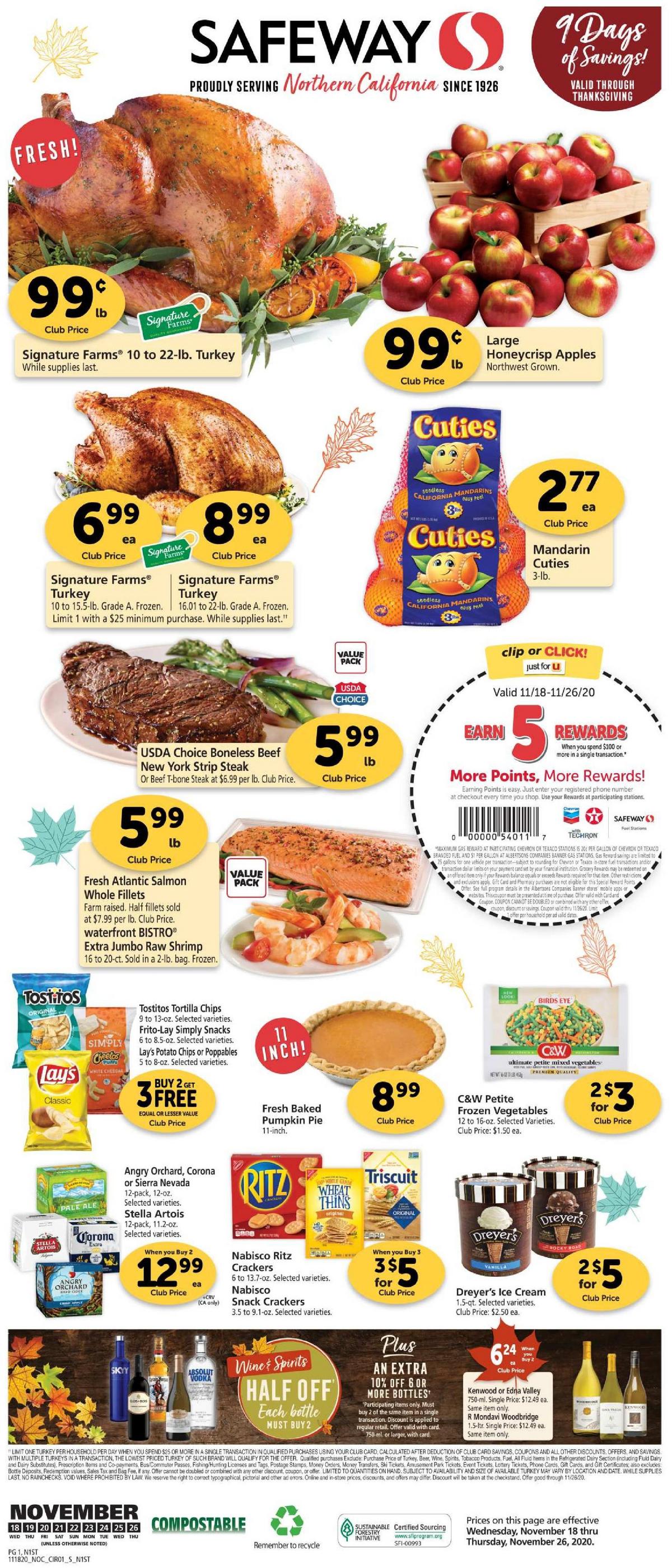 Safeway Weekly Ad from November 18