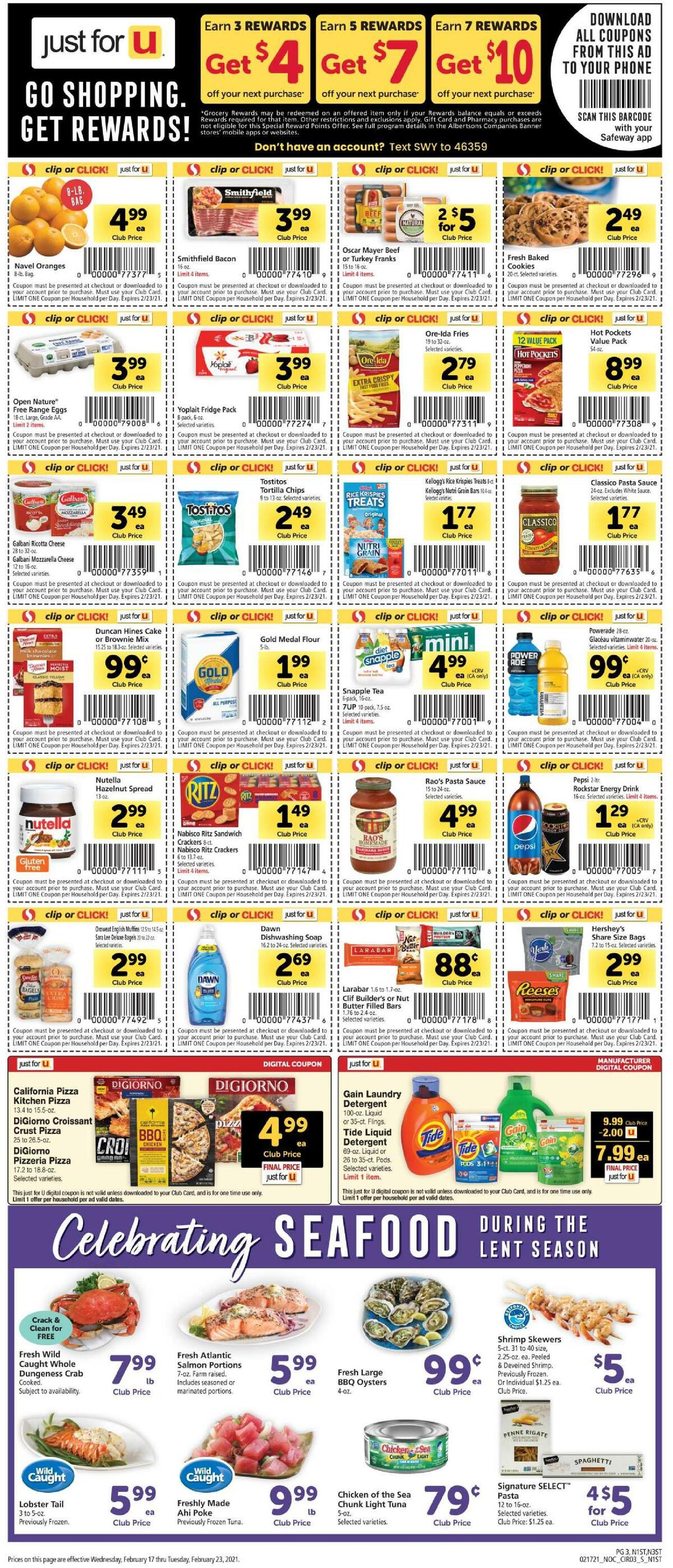 Safeway Weekly Ad from February 17