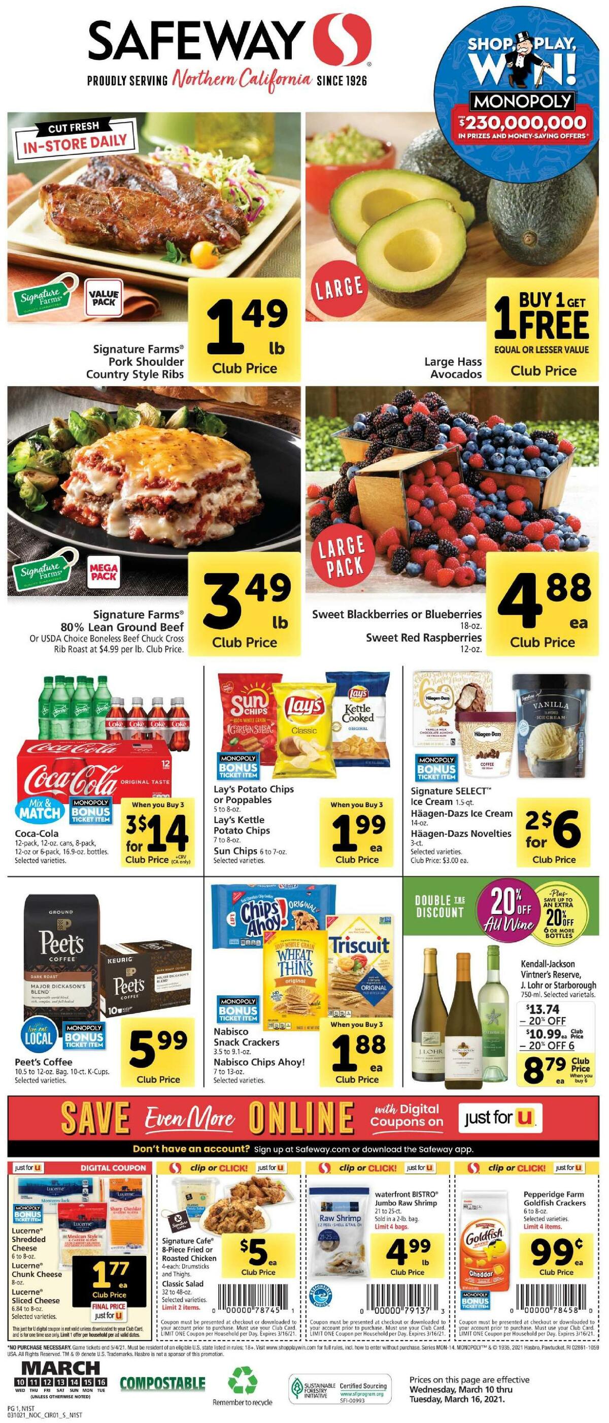 Safeway Weekly Ad from March 10
