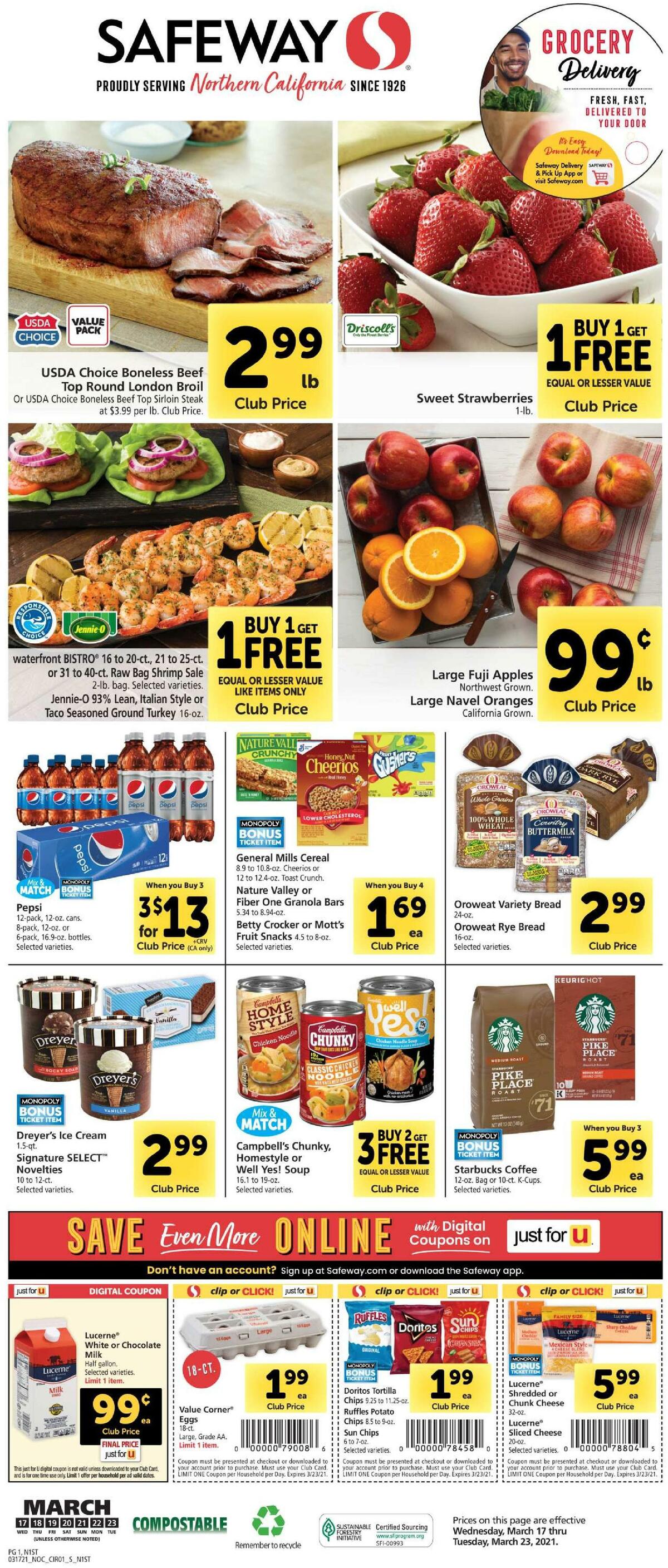 Safeway Weekly Ad from March 17