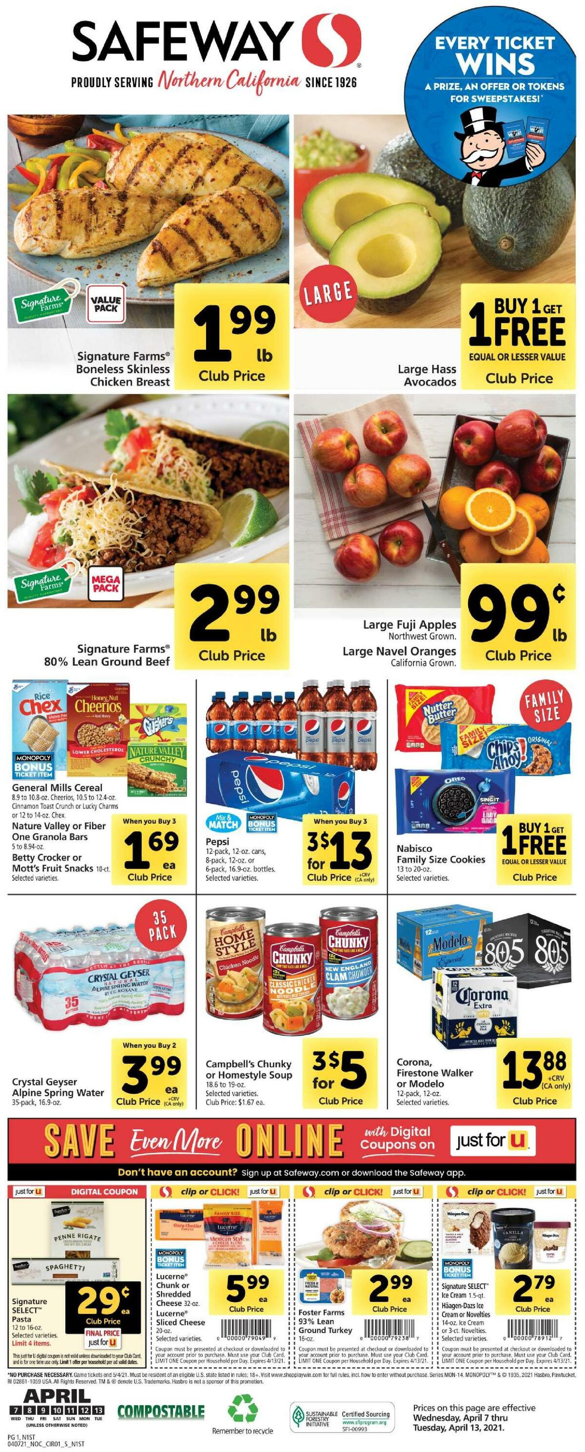 Safeway Weekly Ad from April 7