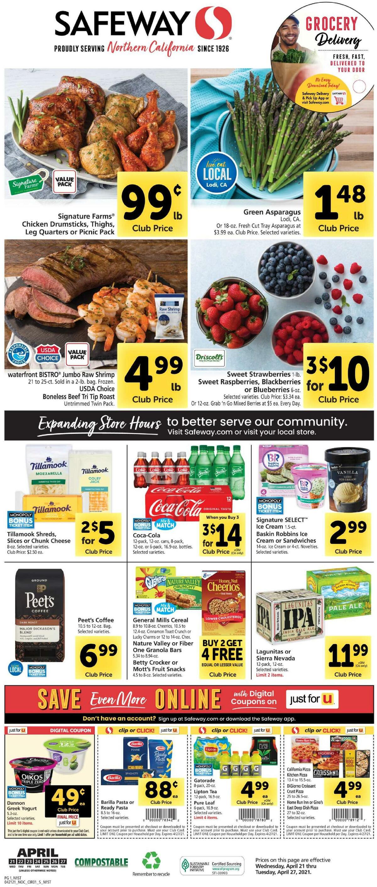 Safeway Weekly Ad from April 21