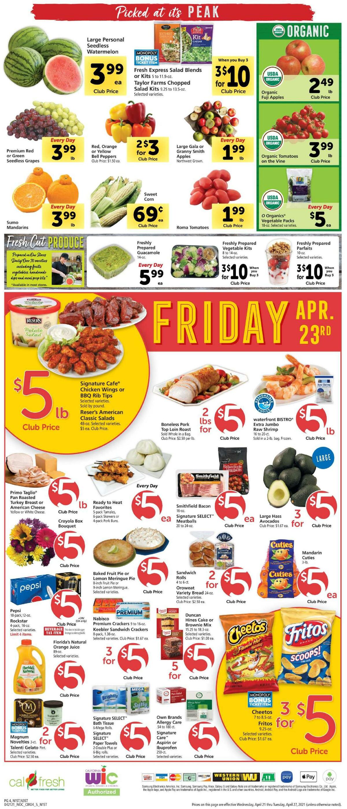 Safeway Weekly Ad from April 21