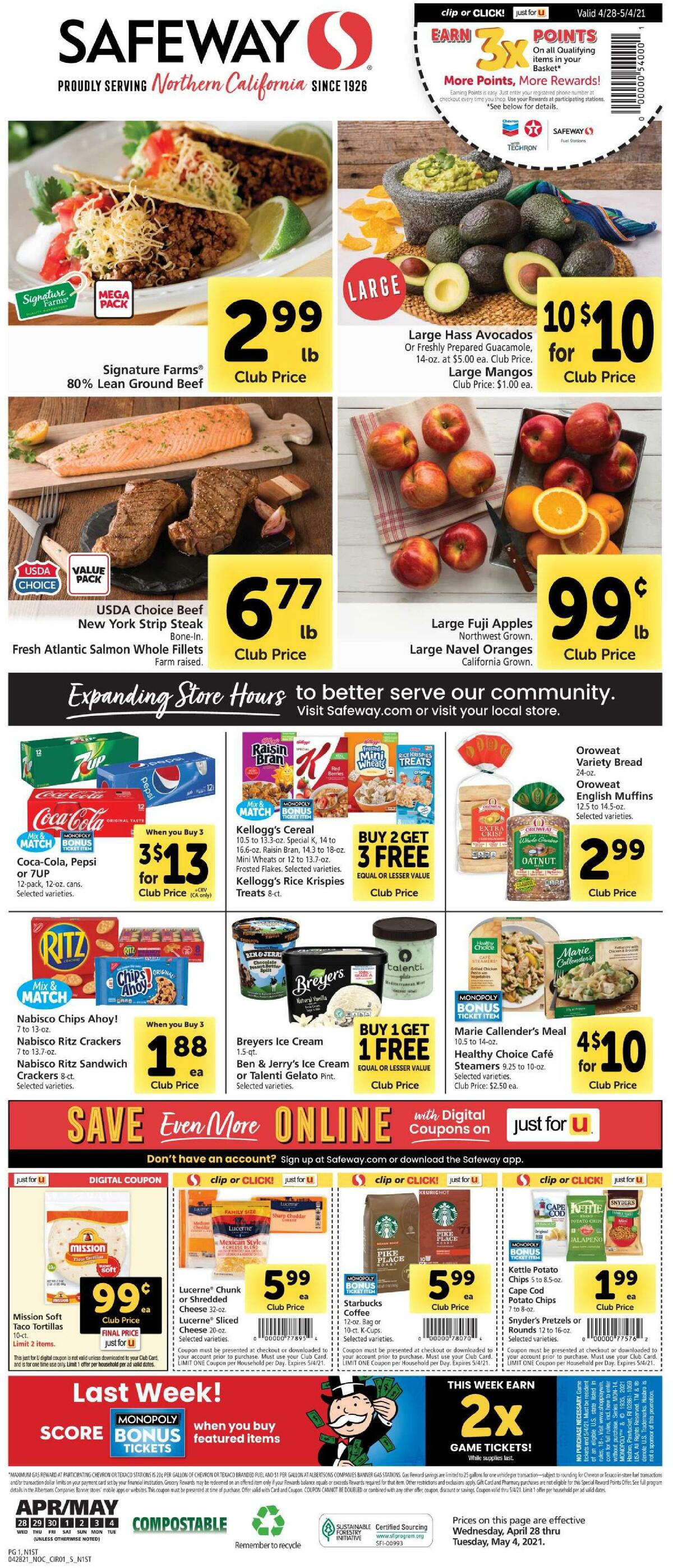 Safeway Weekly Ad from April 28