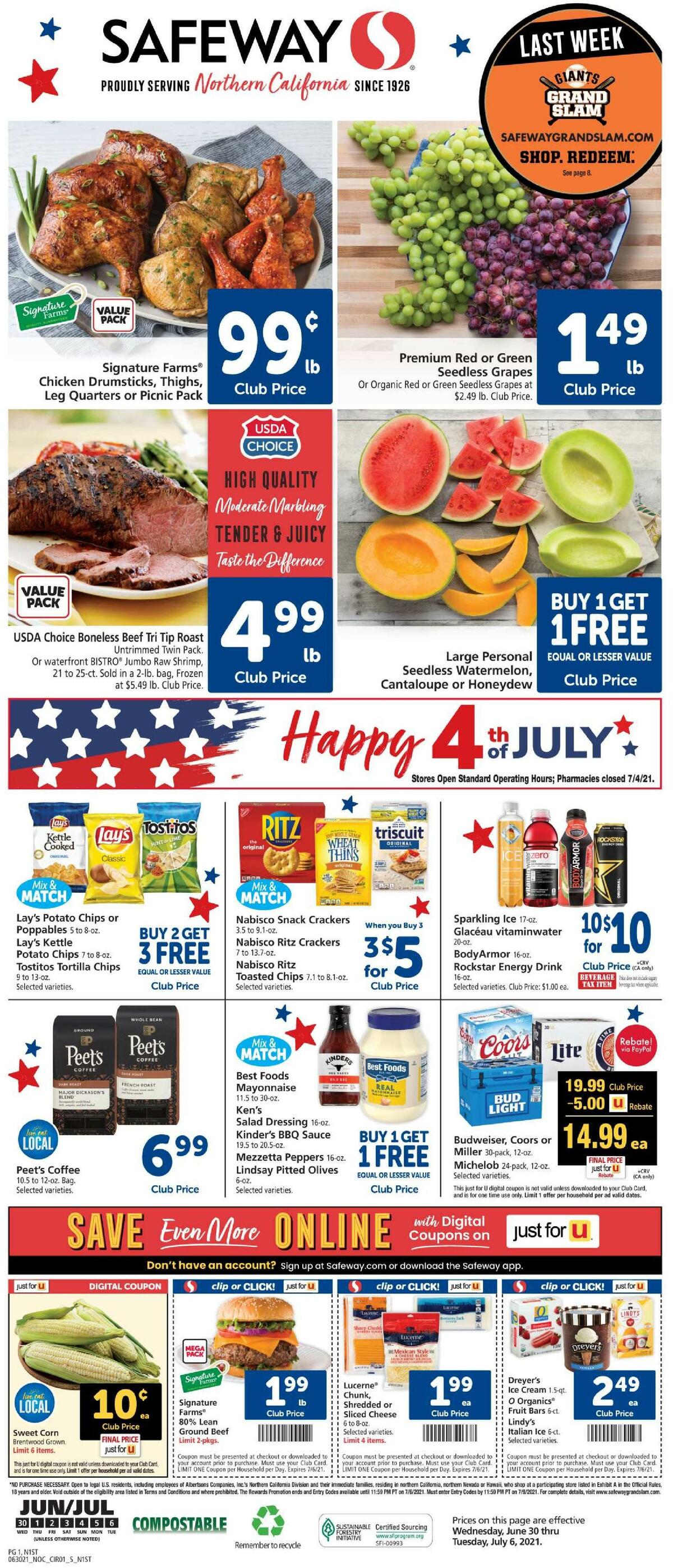 Safeway Weekly Ad from June 30
