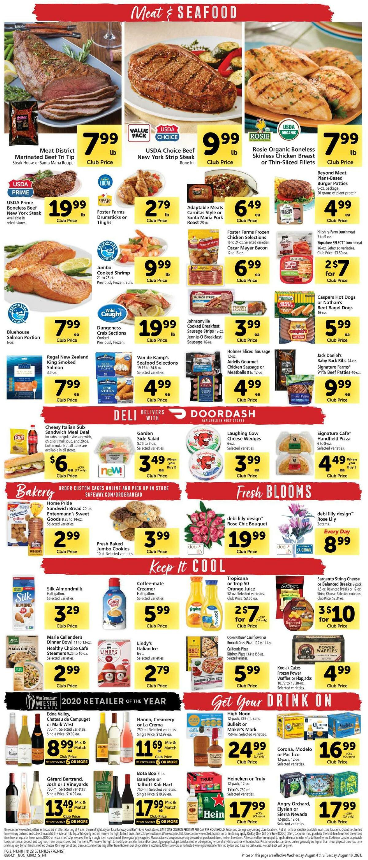 Safeway Weekly Ad from August 4