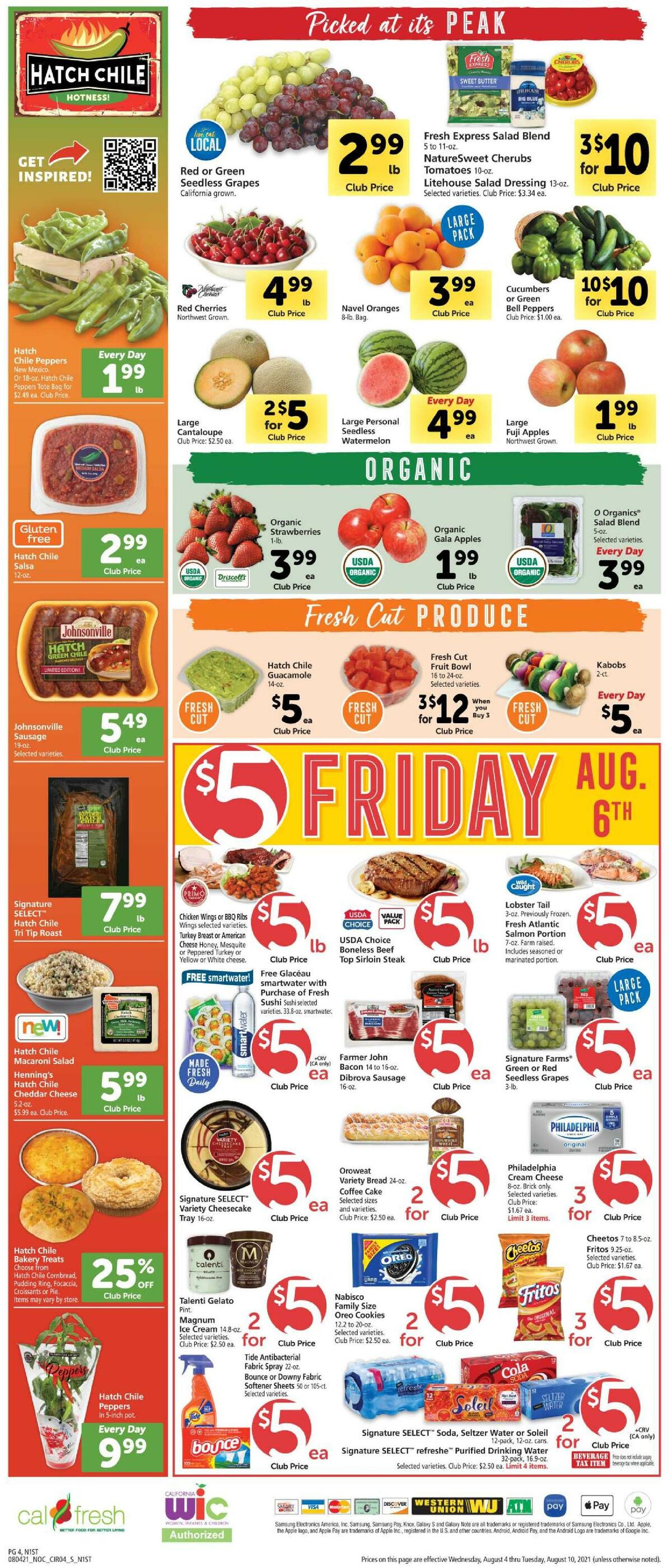 Safeway Weekly Ad from August 4