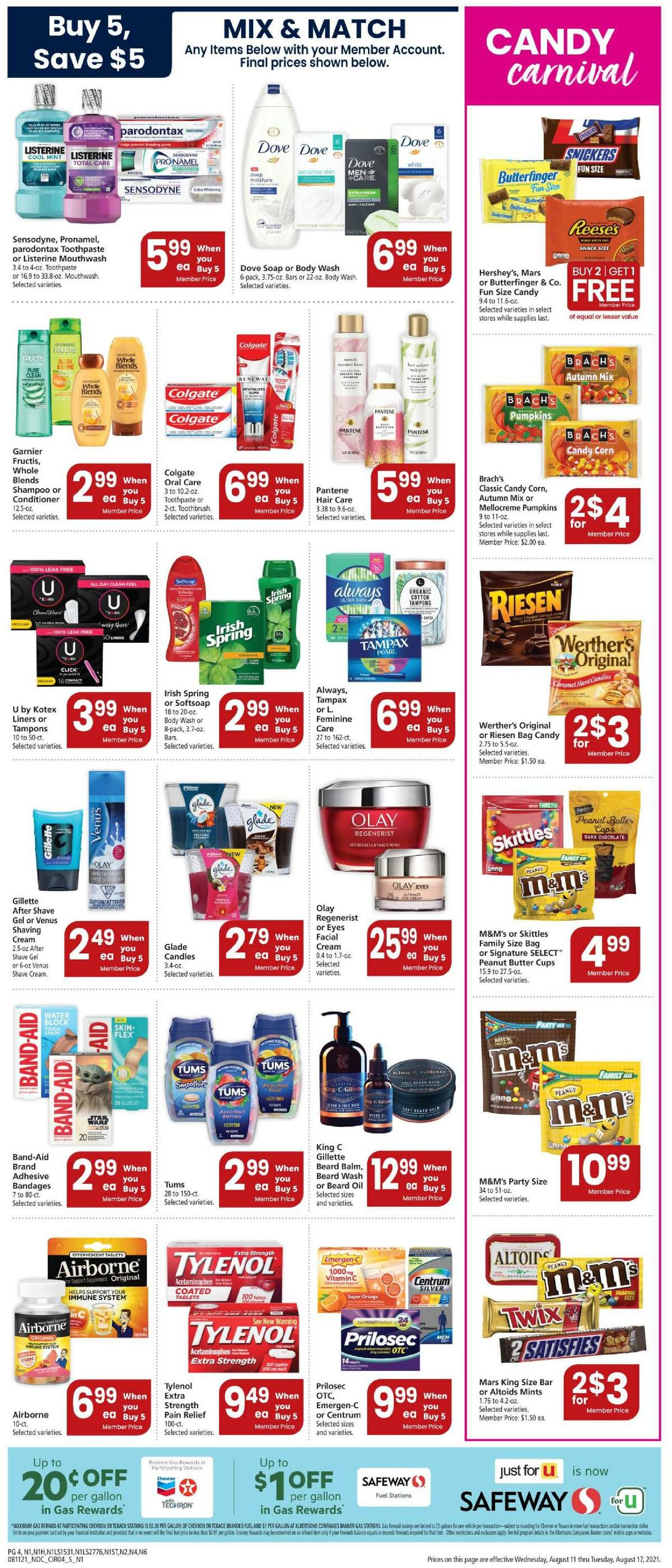 Safeway Weekly Ad from August 11