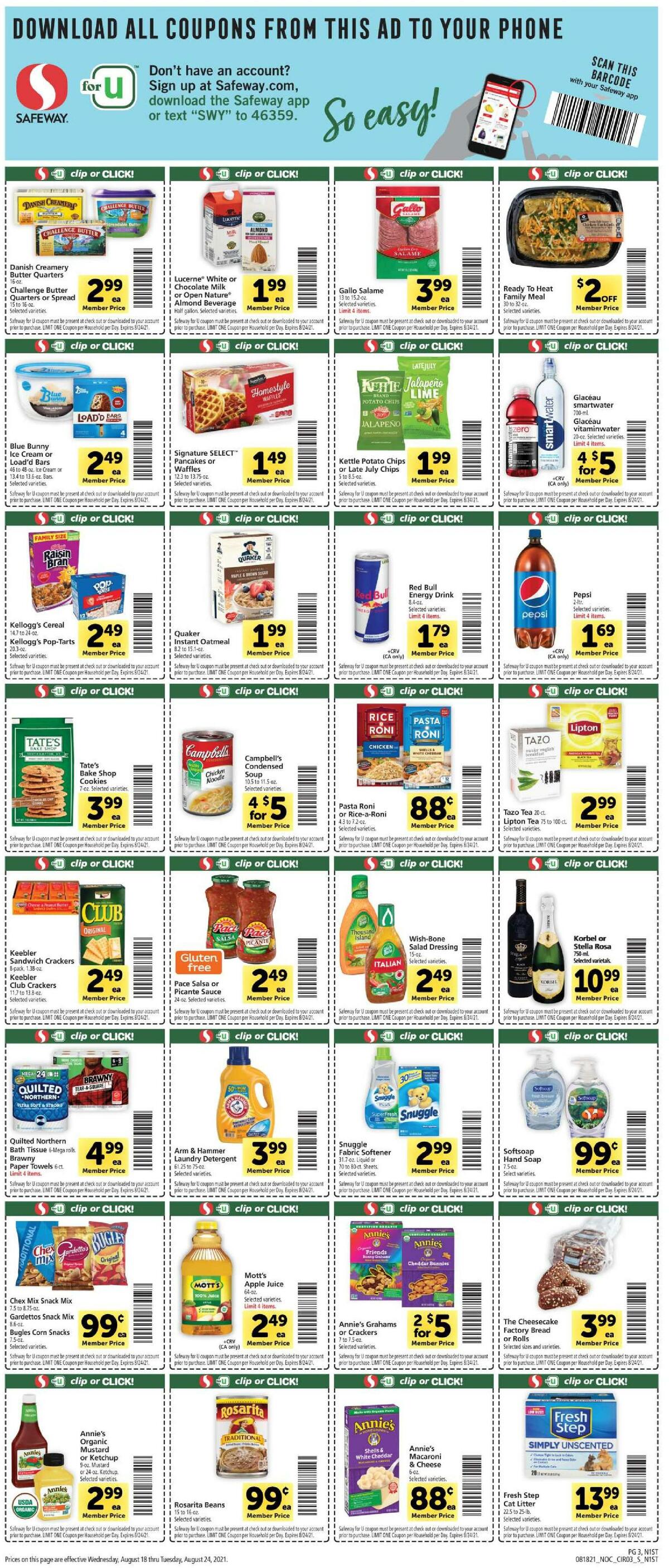 Safeway Weekly Ad from August 18