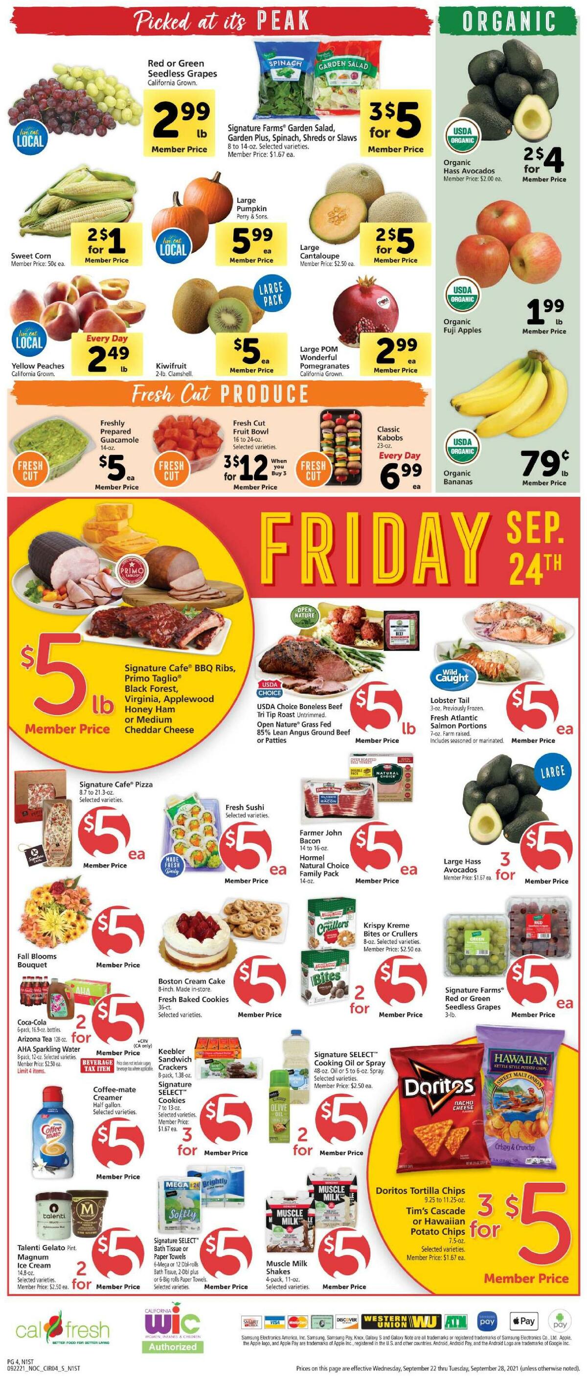 Safeway Weekly Ad from September 22