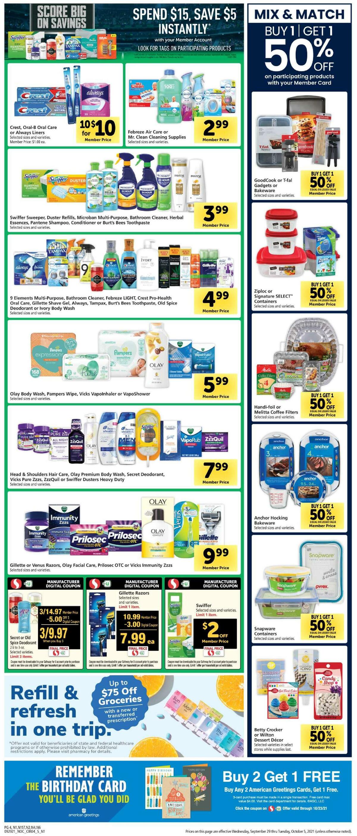 Safeway Weekly Ad from September 29