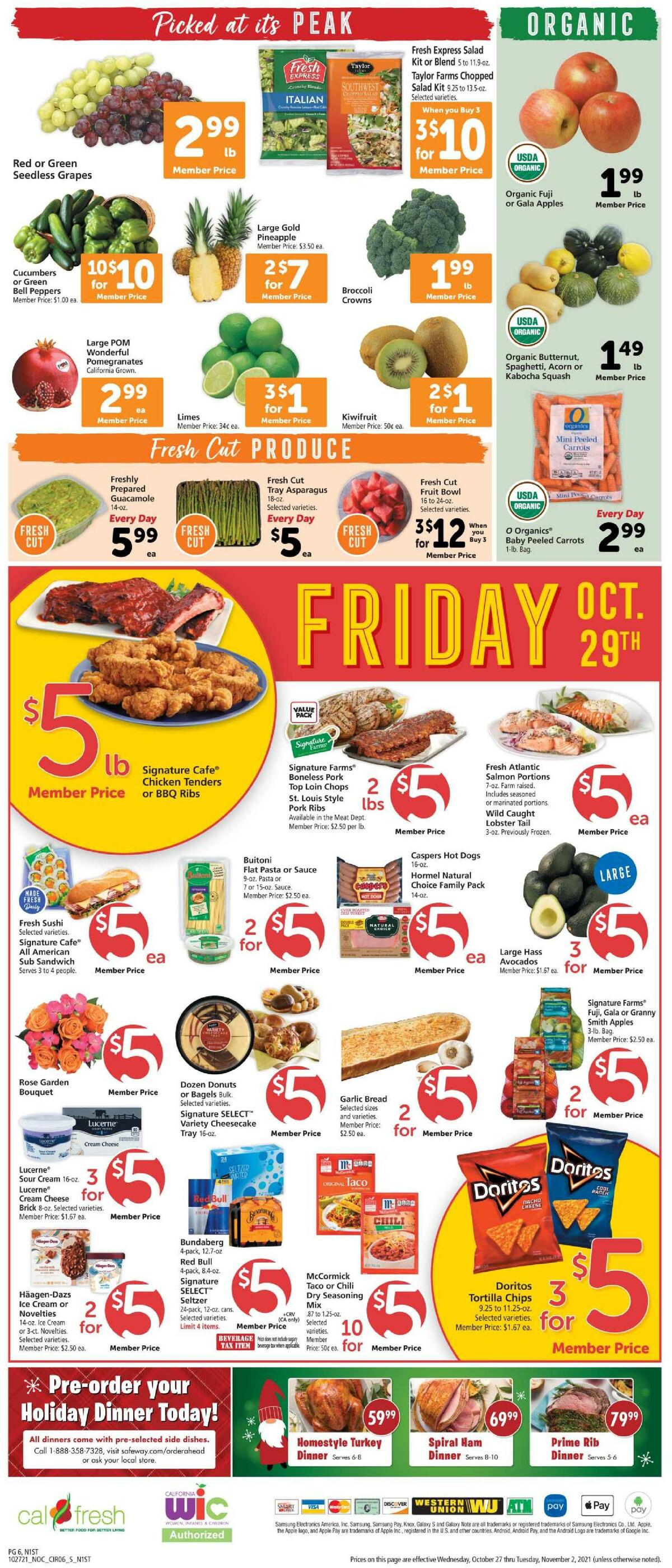 Safeway Weekly Ad from October 27