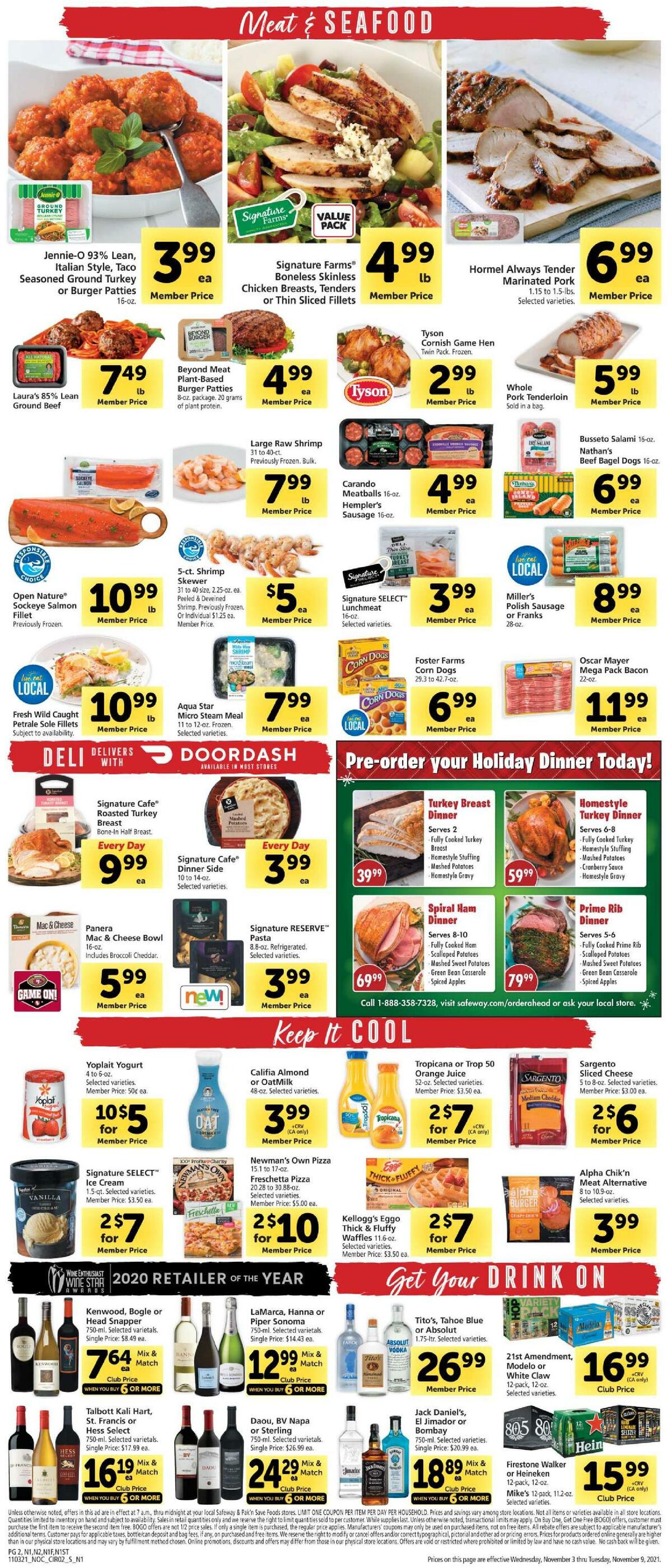Safeway Weekly Ad from November 3