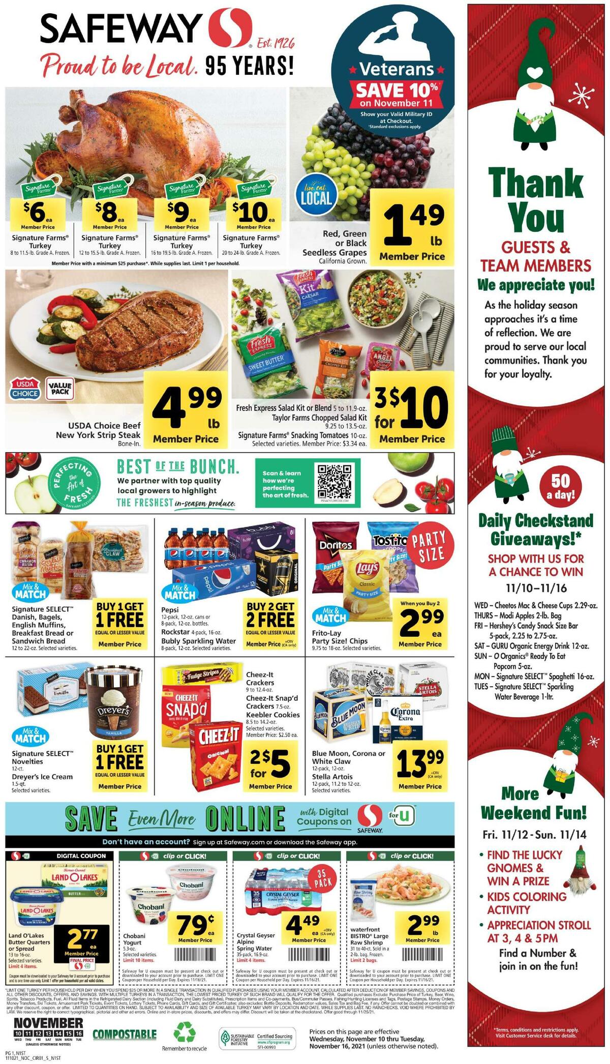 Safeway Weekly Ad from November 10