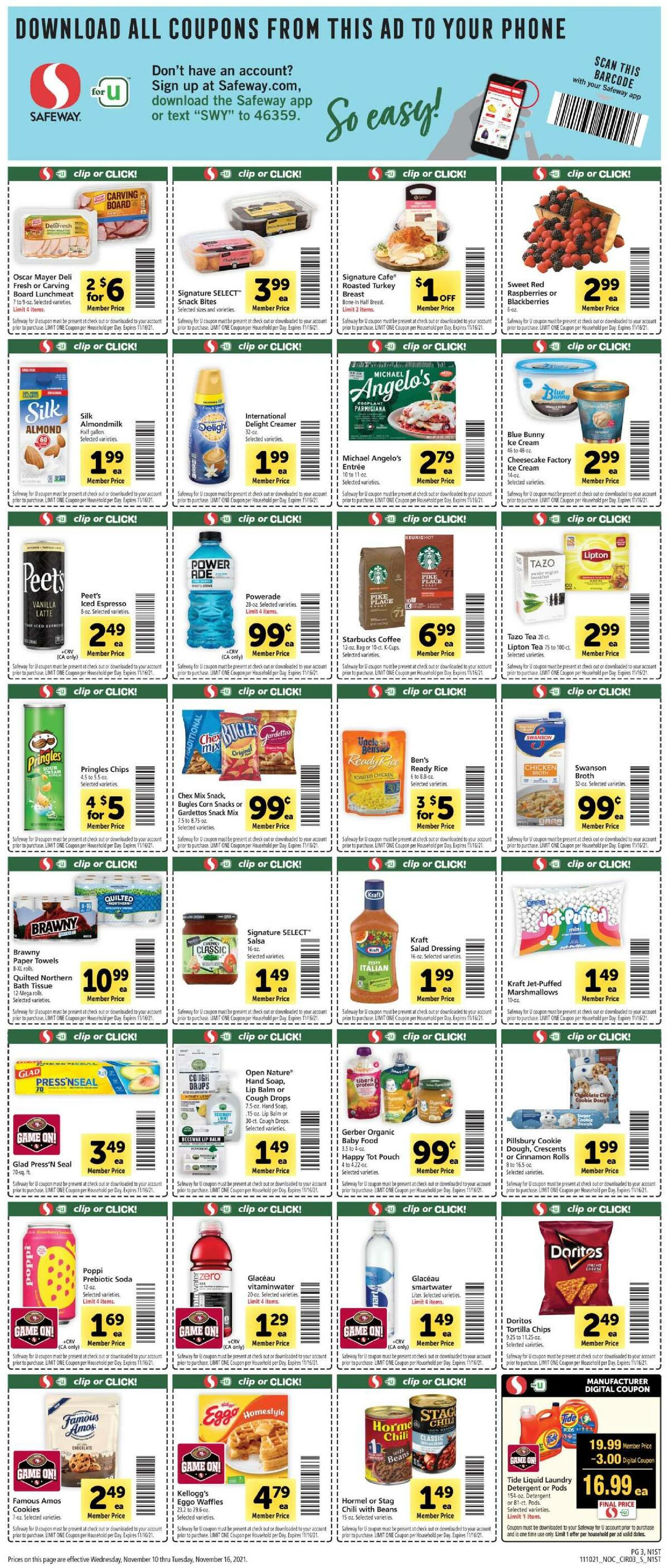 Safeway Weekly Ad from November 10