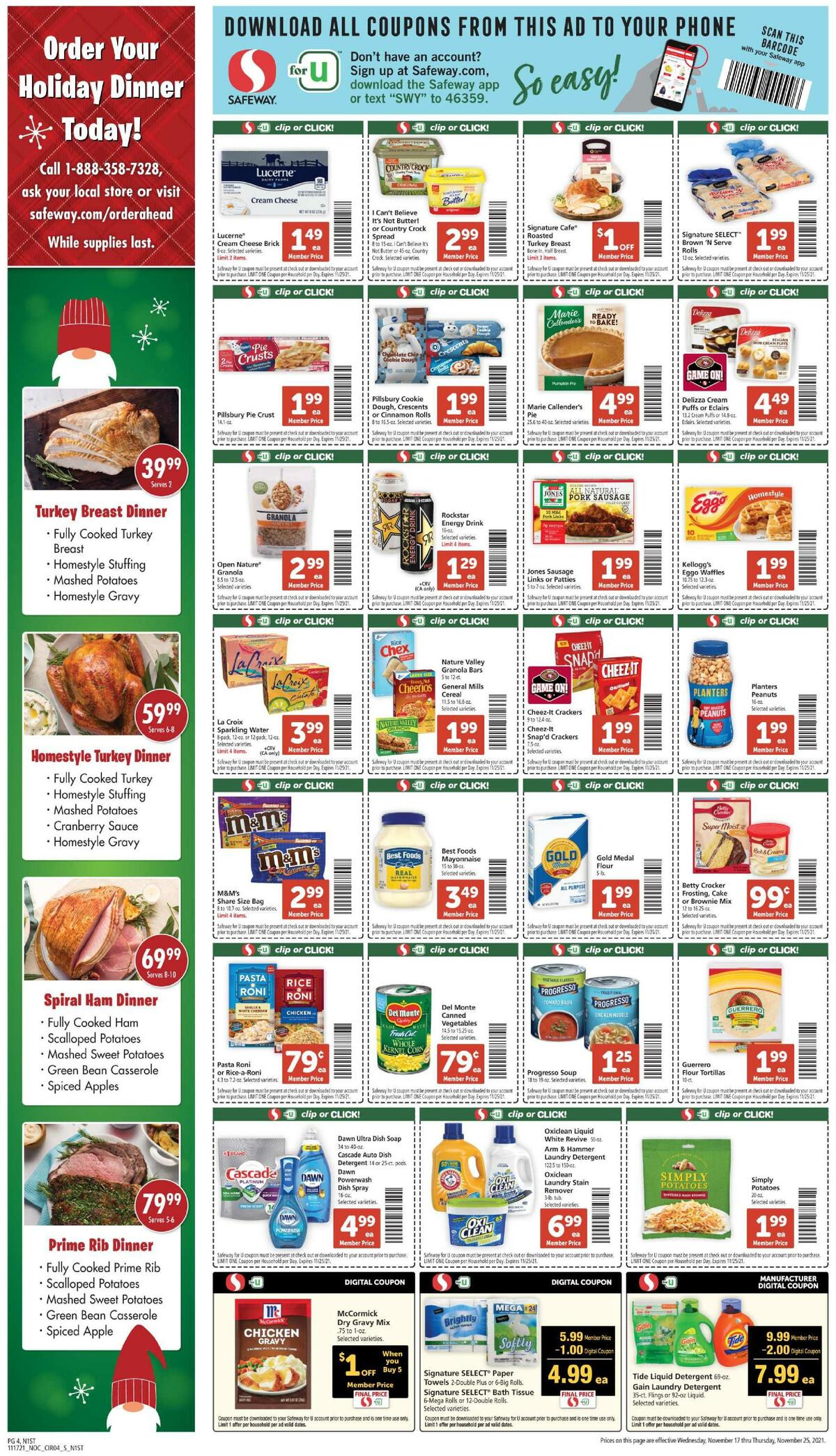 Safeway Weekly Ad from November 17
