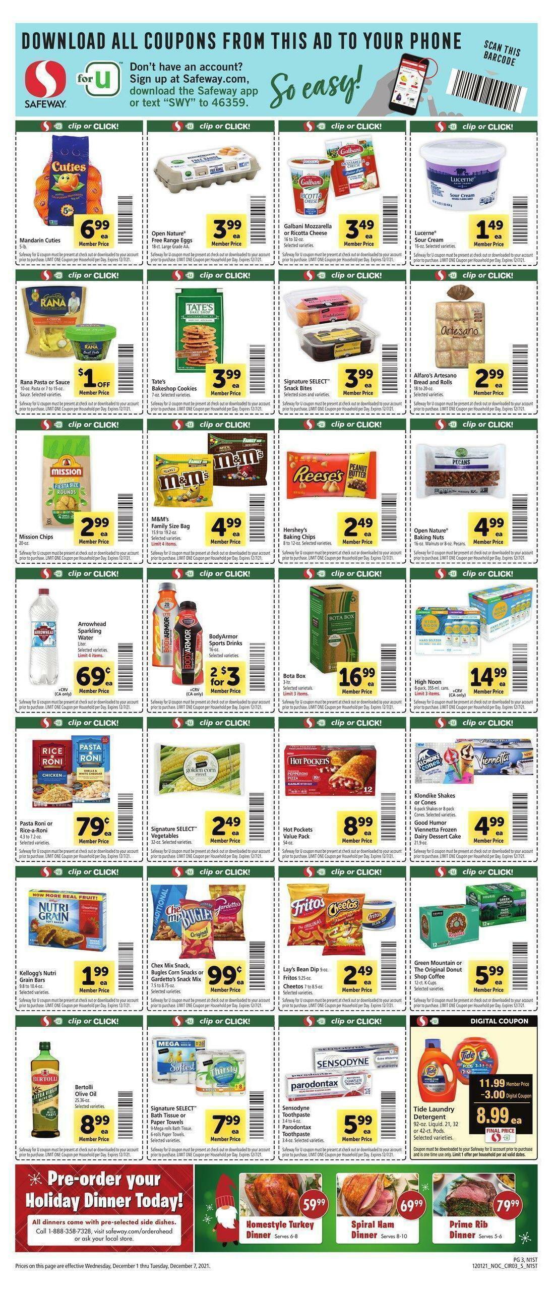 Safeway Weekly Ad from December 1