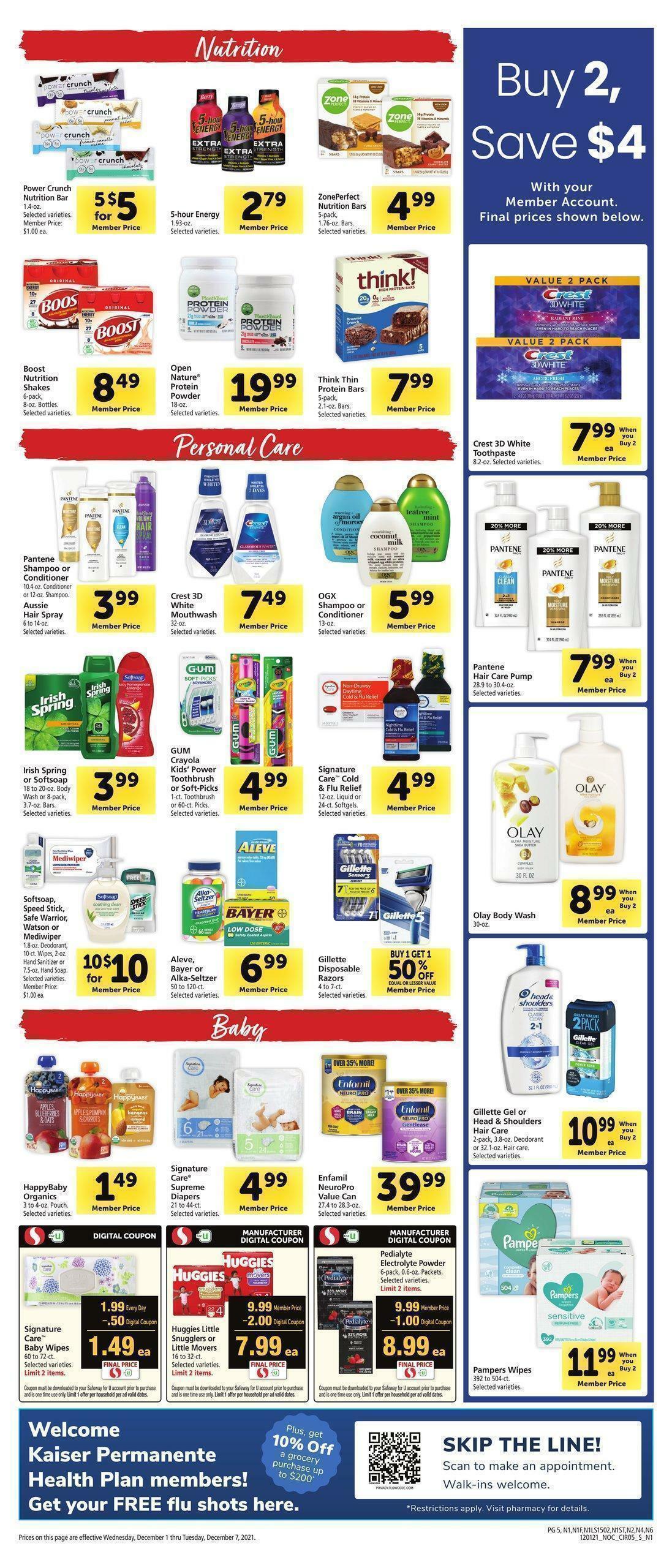 Safeway Weekly Ad from December 1