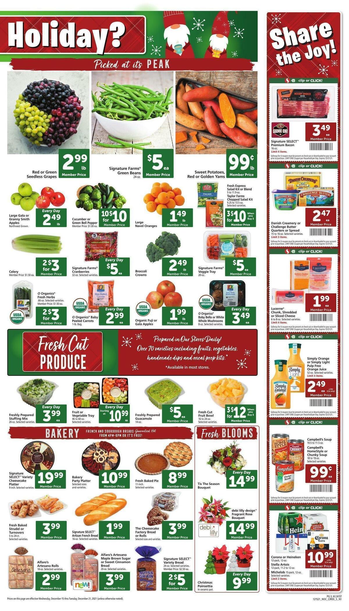 Safeway Weekly Ad from December 15