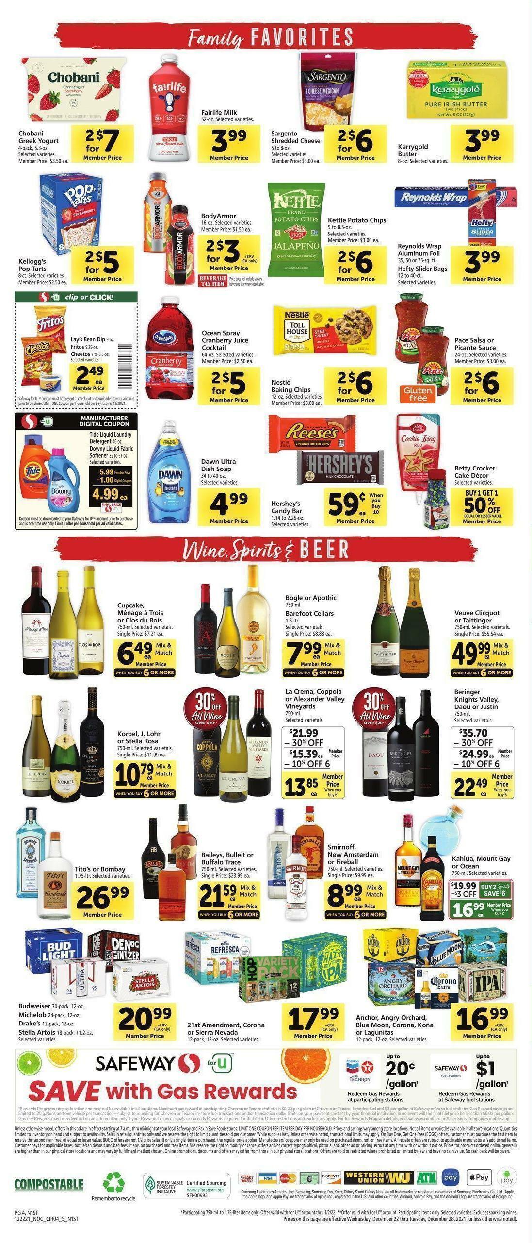 Safeway Weekly Ad from December 22
