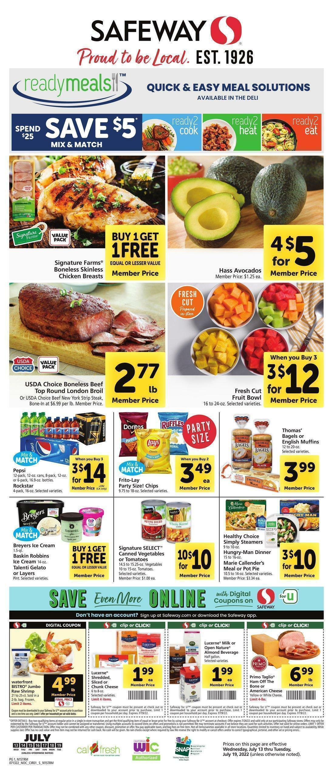 Safeway Weekly Ad from July 13