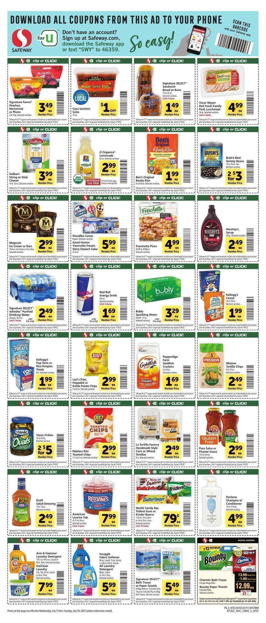 Safeway Weekly Ad from July 13
