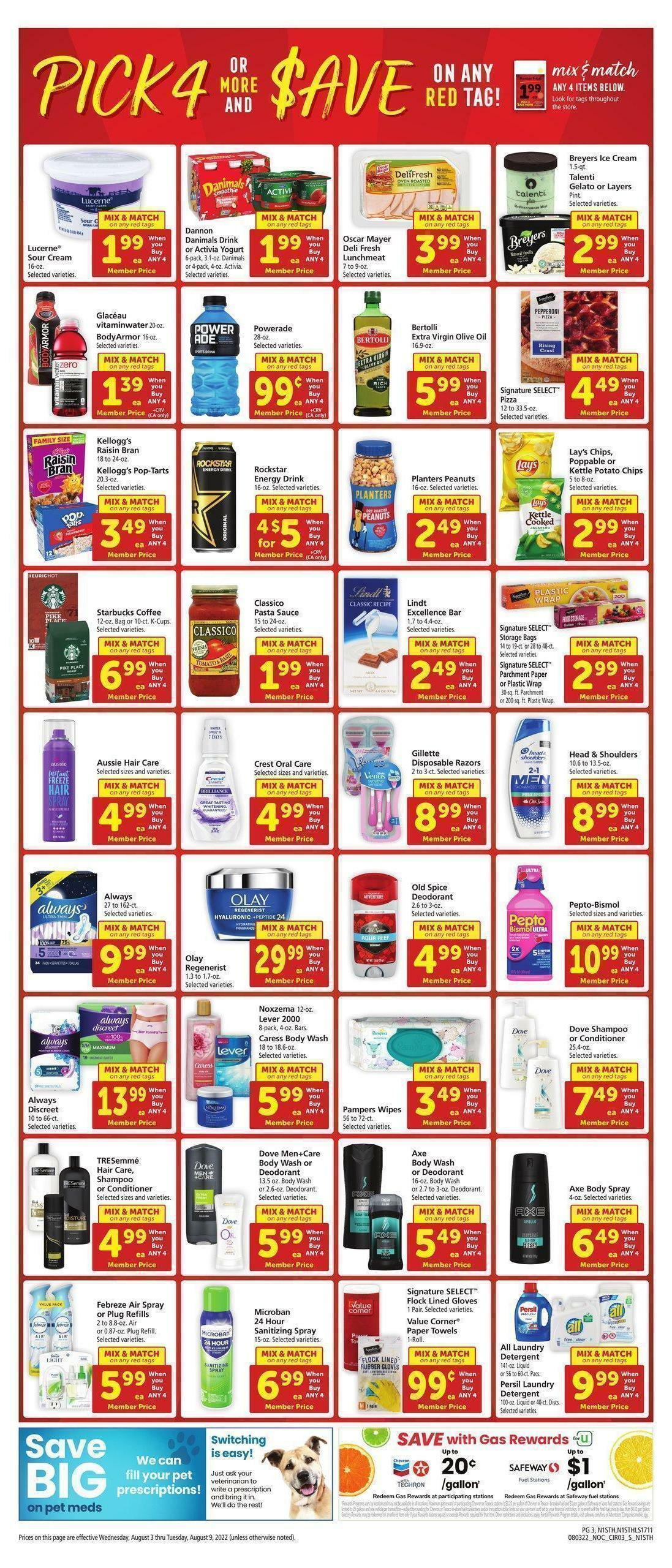 Safeway Weekly Ad from August 3