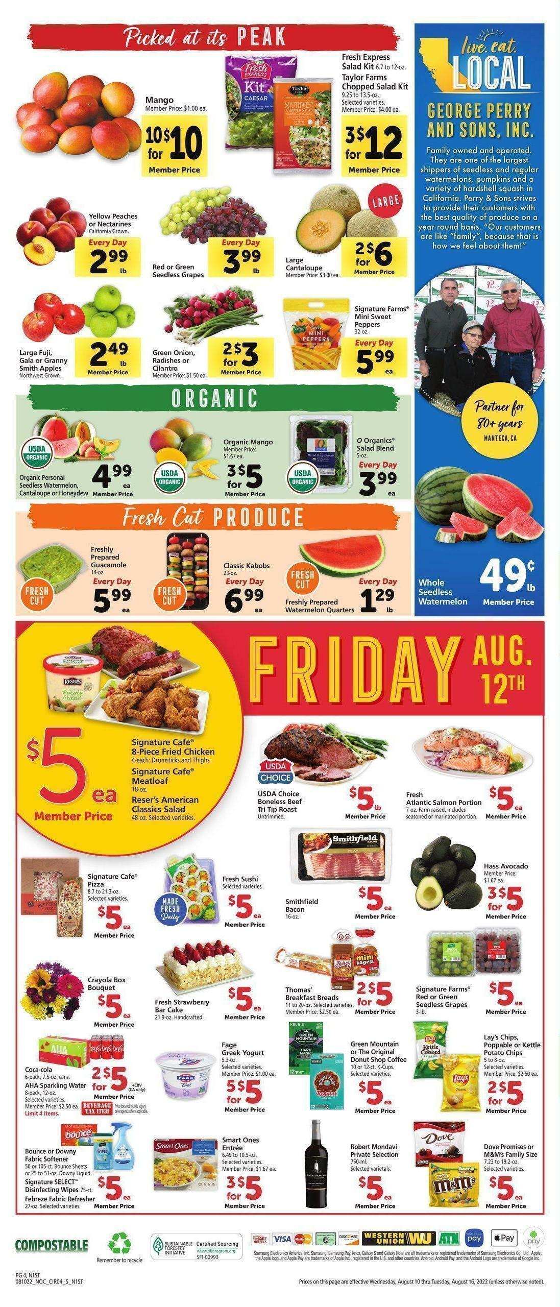 Safeway Weekly Ad from August 10