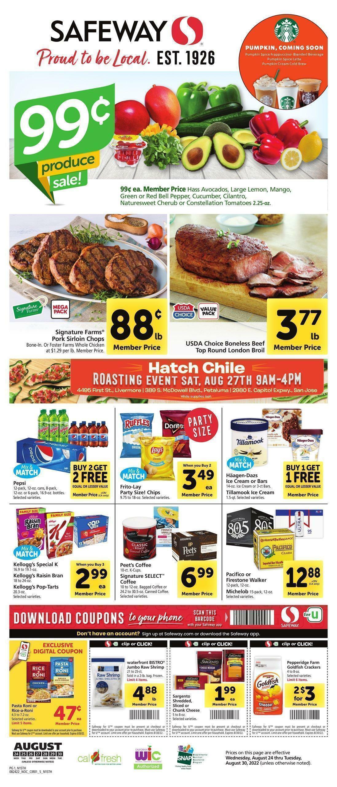 Safeway Weekly Ad from August 24