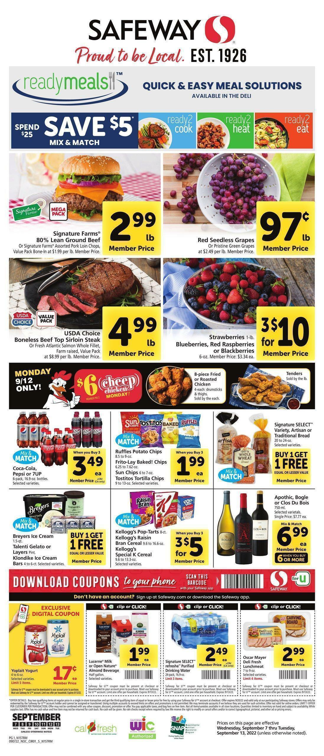 Safeway Weekly Ad from September 7