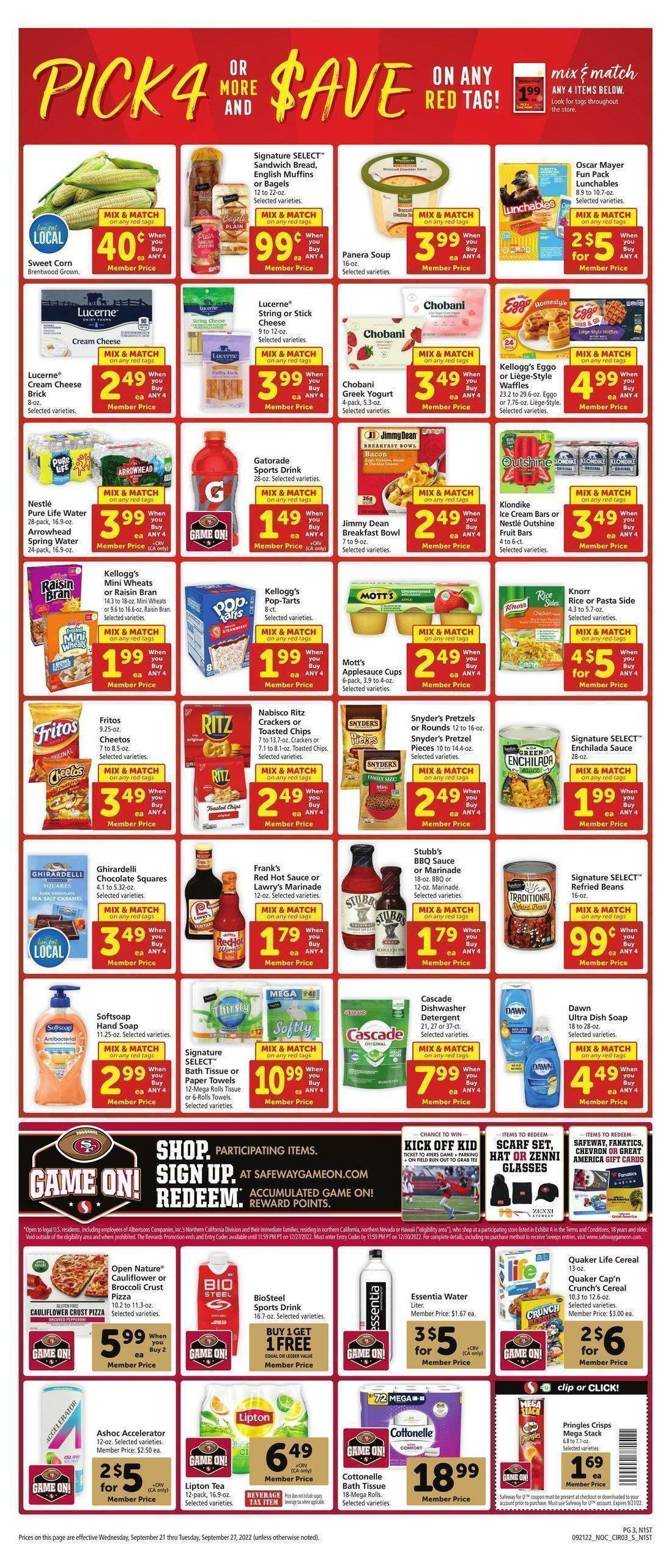 Safeway Weekly Ad from September 21