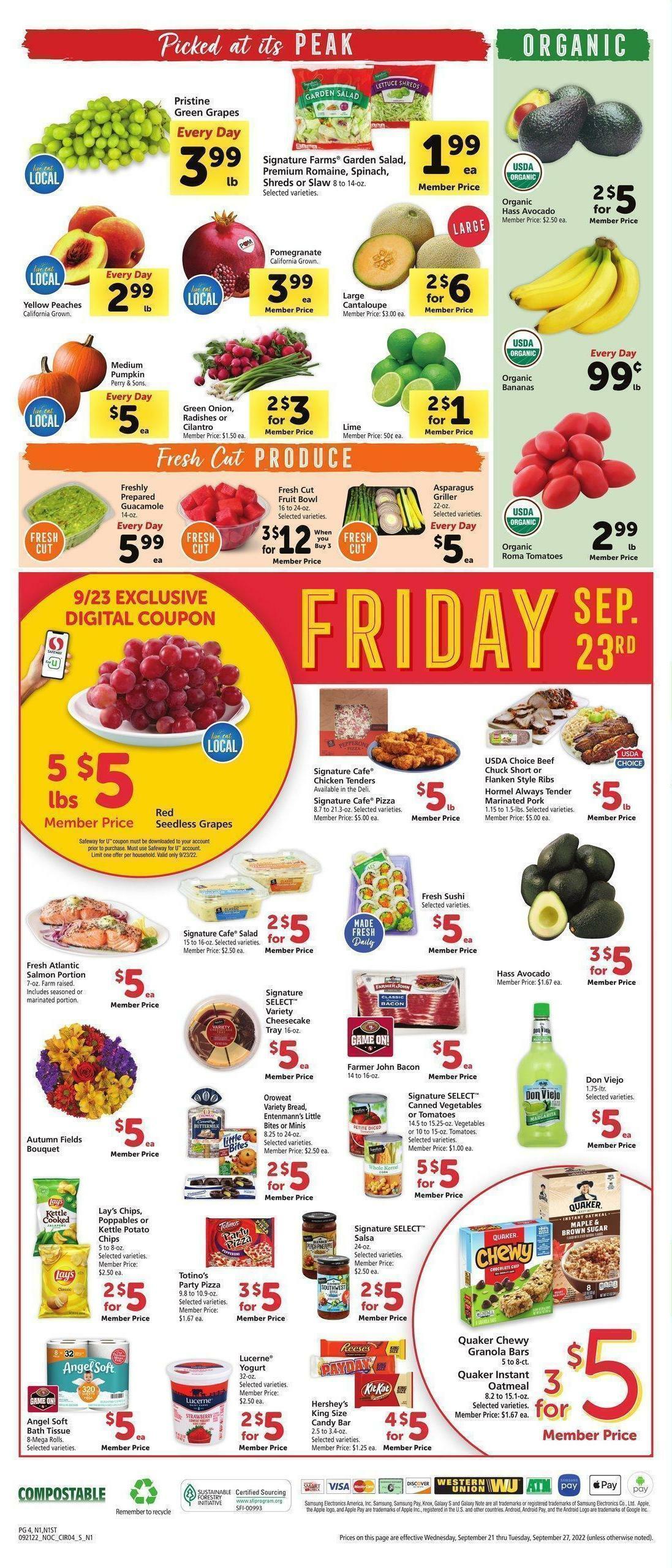 Safeway Weekly Ad from September 21
